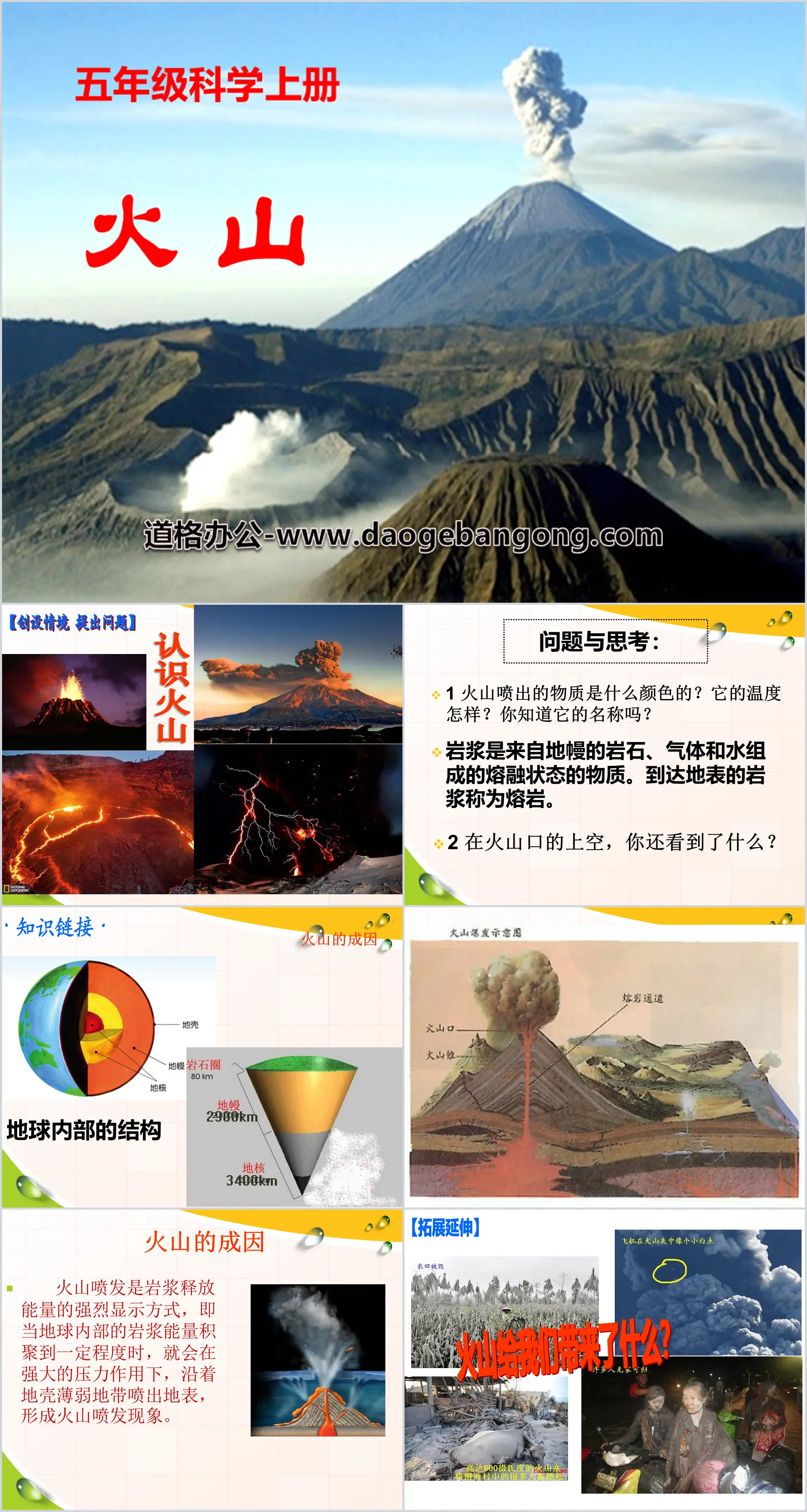 "Volcano" PPT courseware