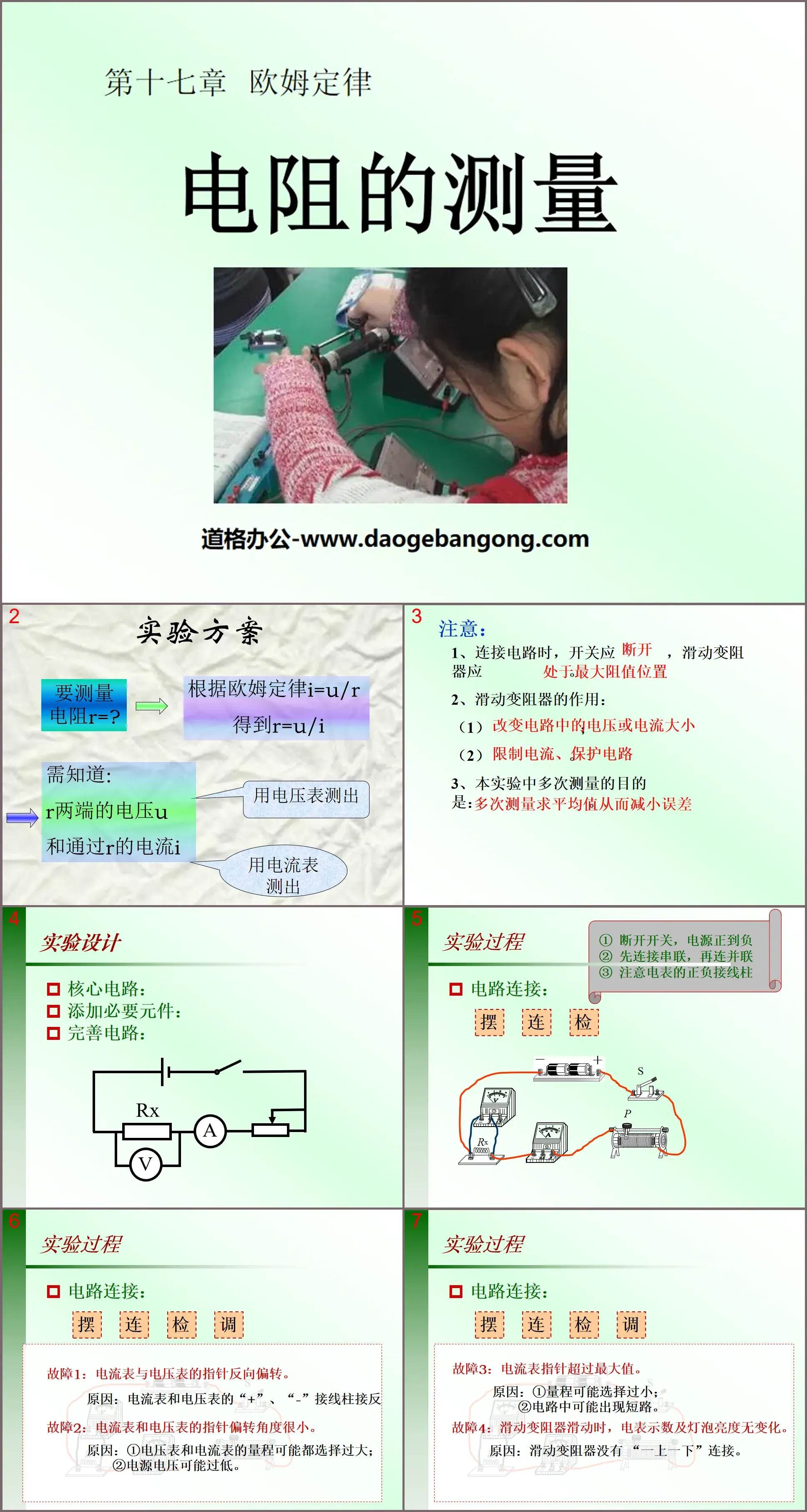 《电阻的测量》欧姆定律PPT课件
