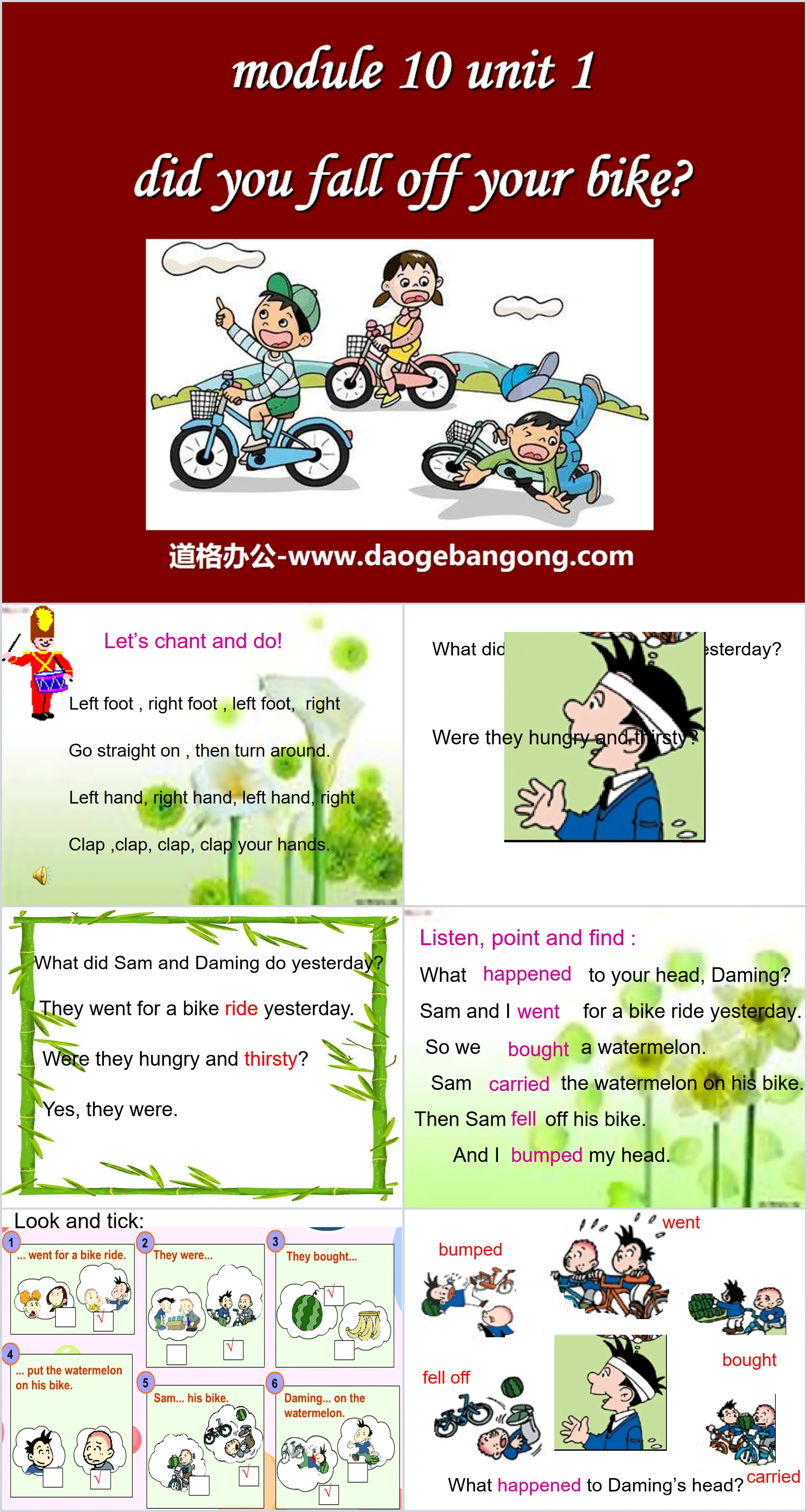 《Did you fall off your bike?》PPT课件2
