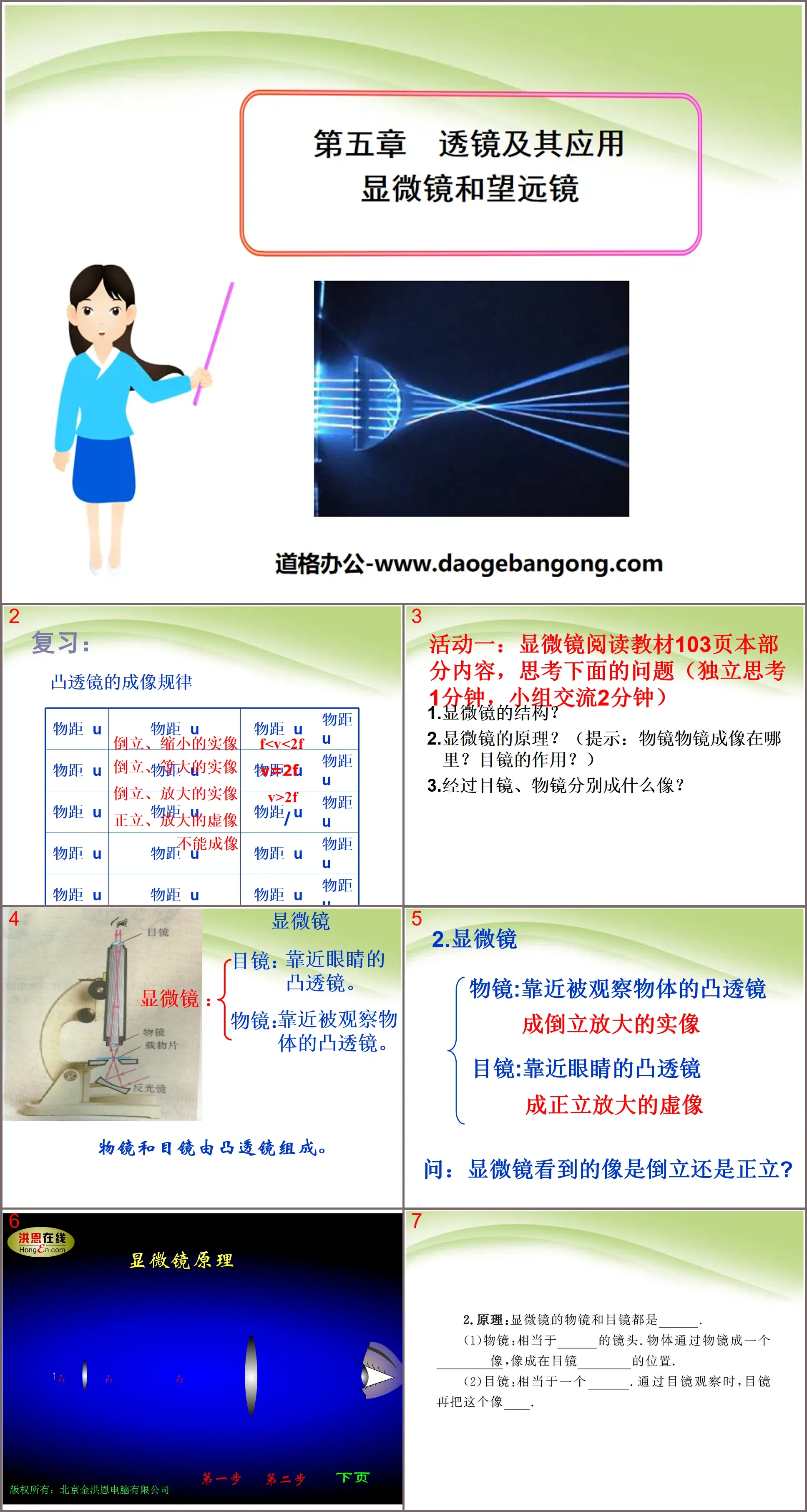 《显微镜和望远镜》透镜及其应用PPT课件4
