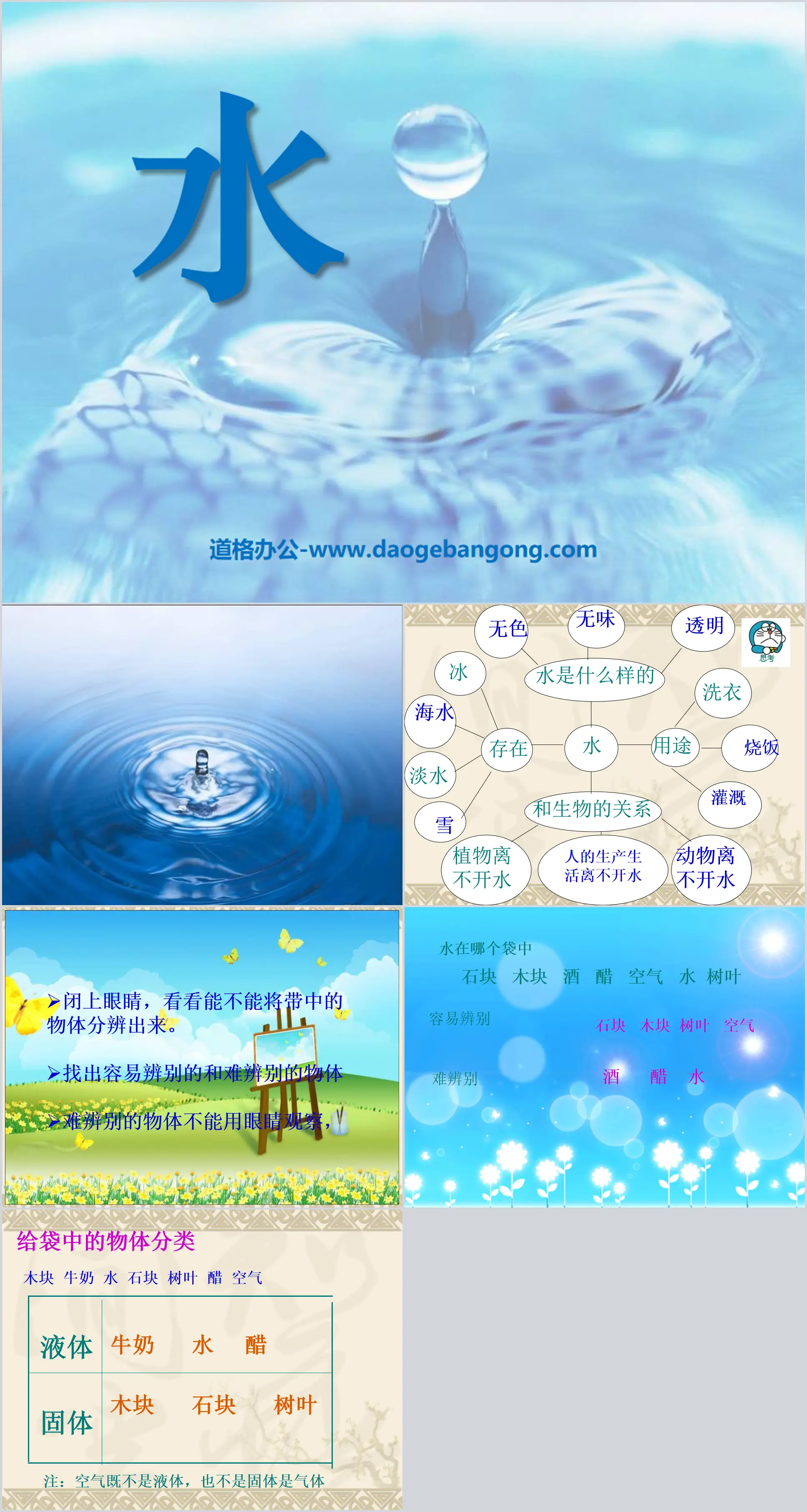 "Water" Water and Air PPT Courseware 2