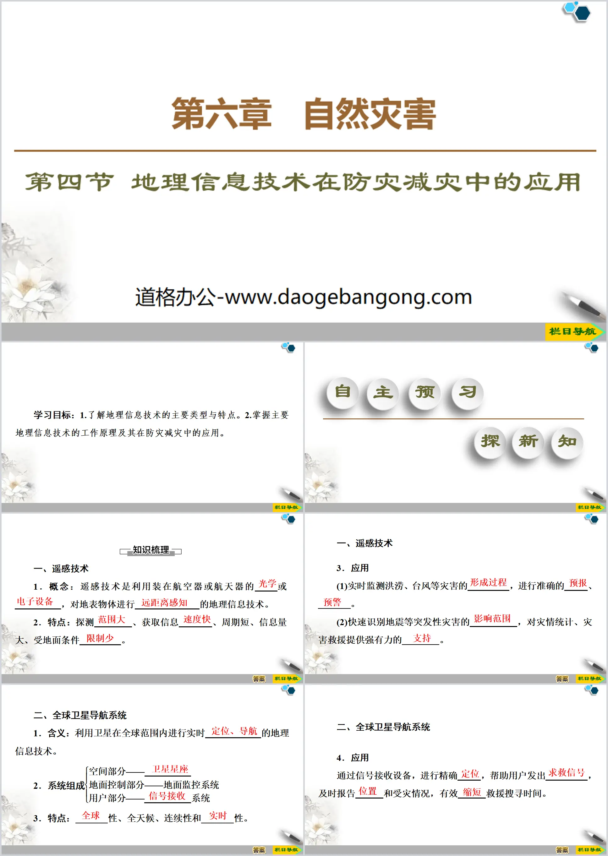 《地理信息技术在防灾减灾中的应用》自然灾害PPT
