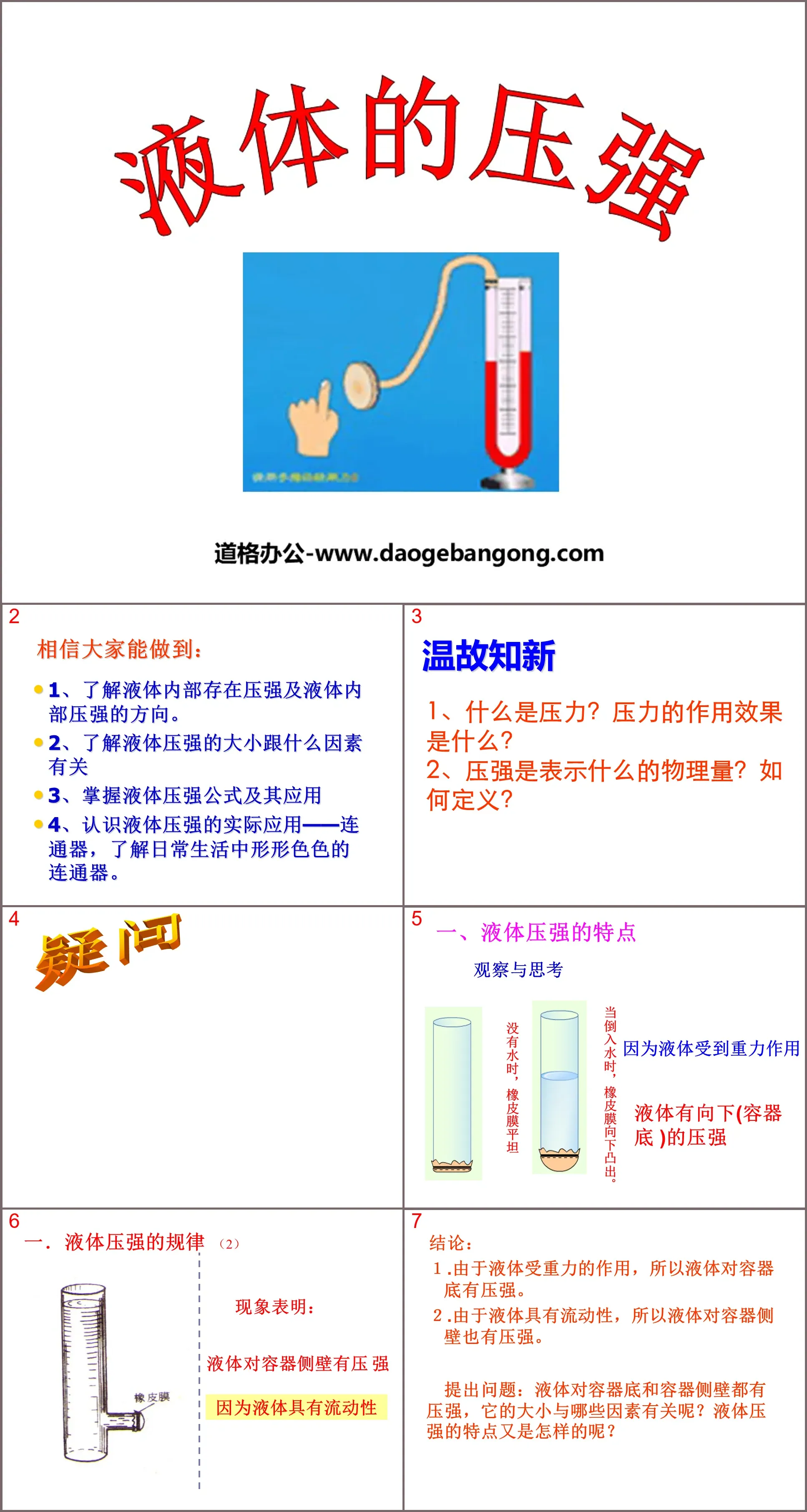 《液体的压强》压强PPT课件