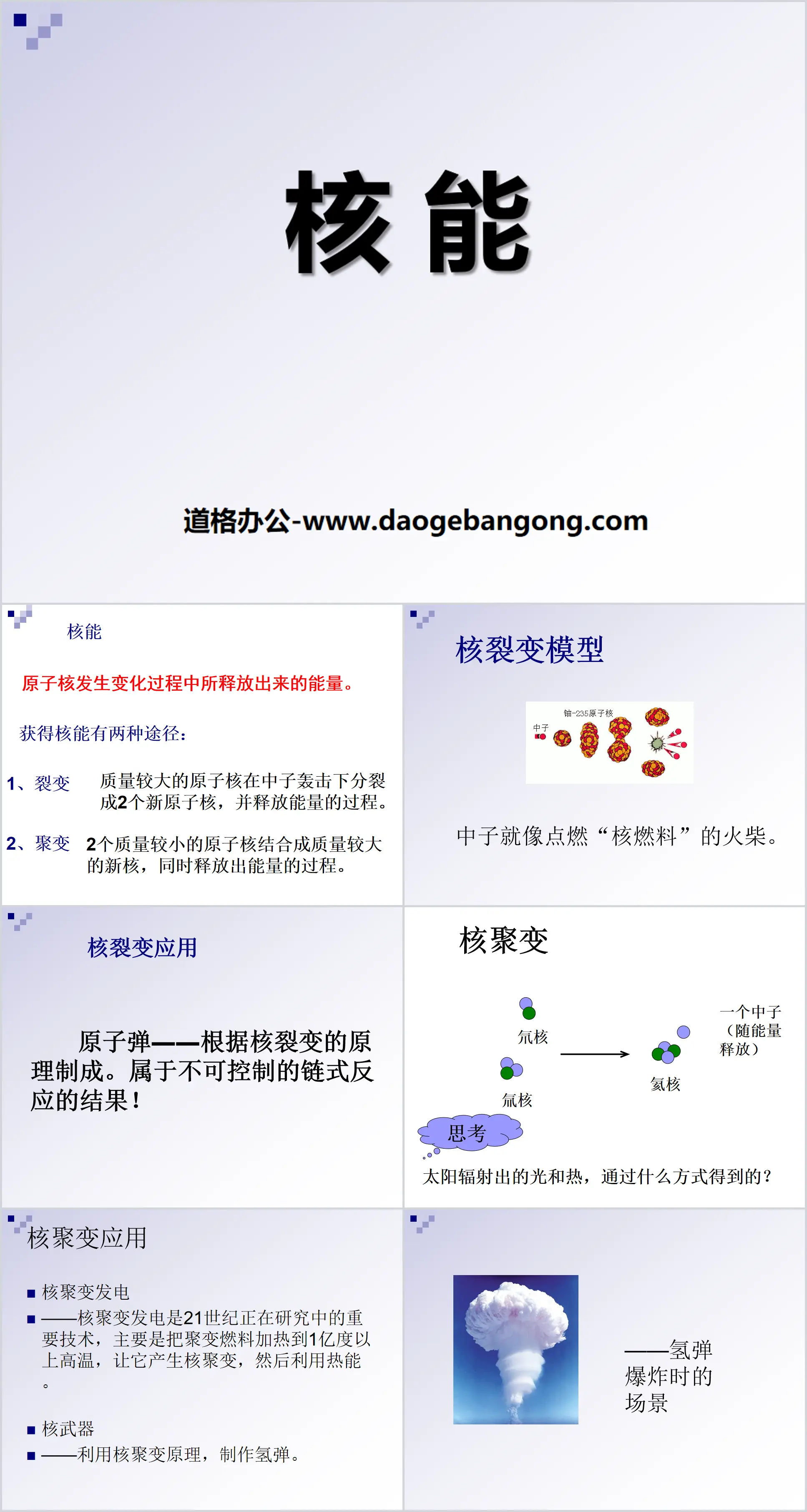 "Nuclear Energy" PPT courseware