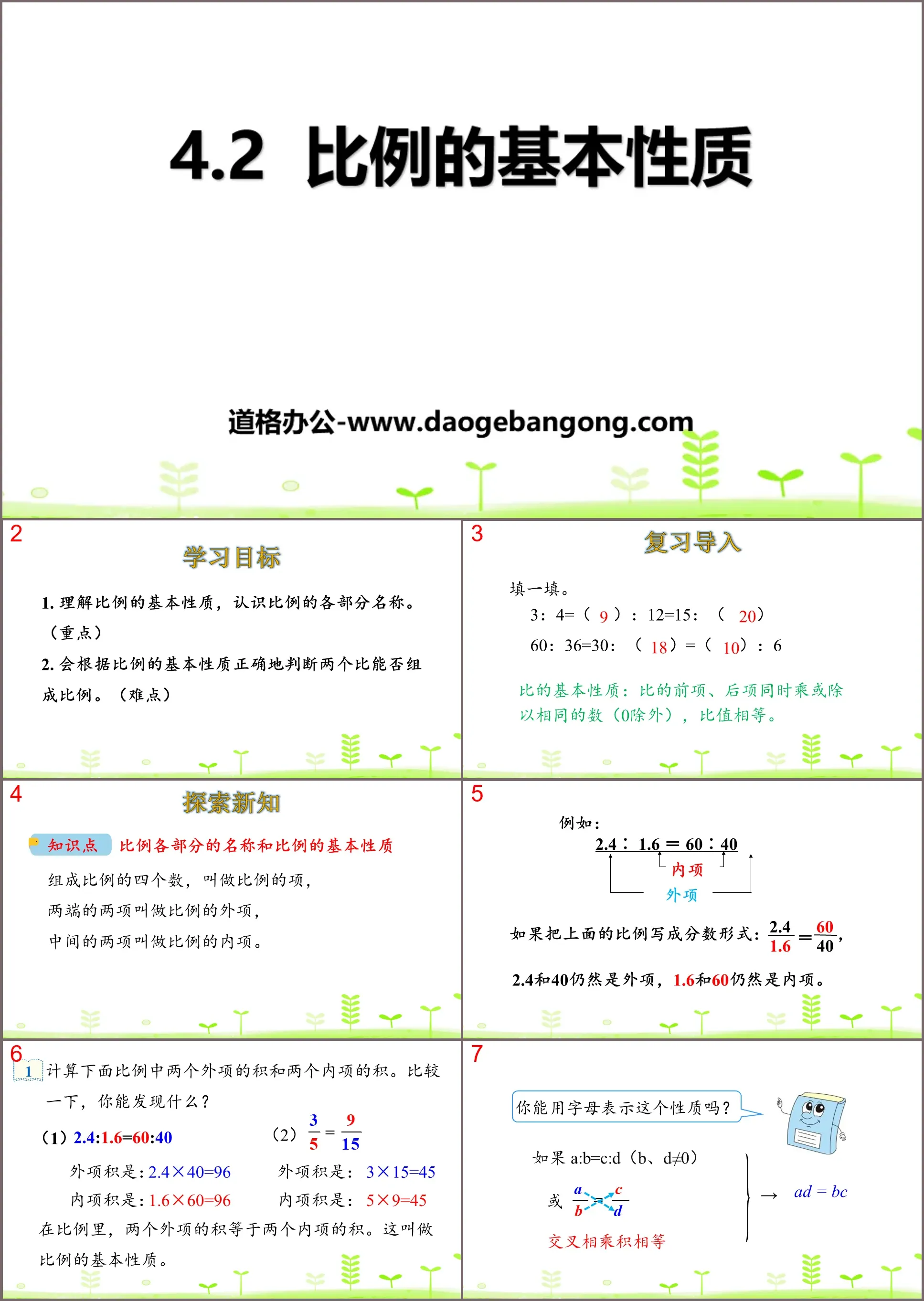 《比例的基本性质》比例PPT