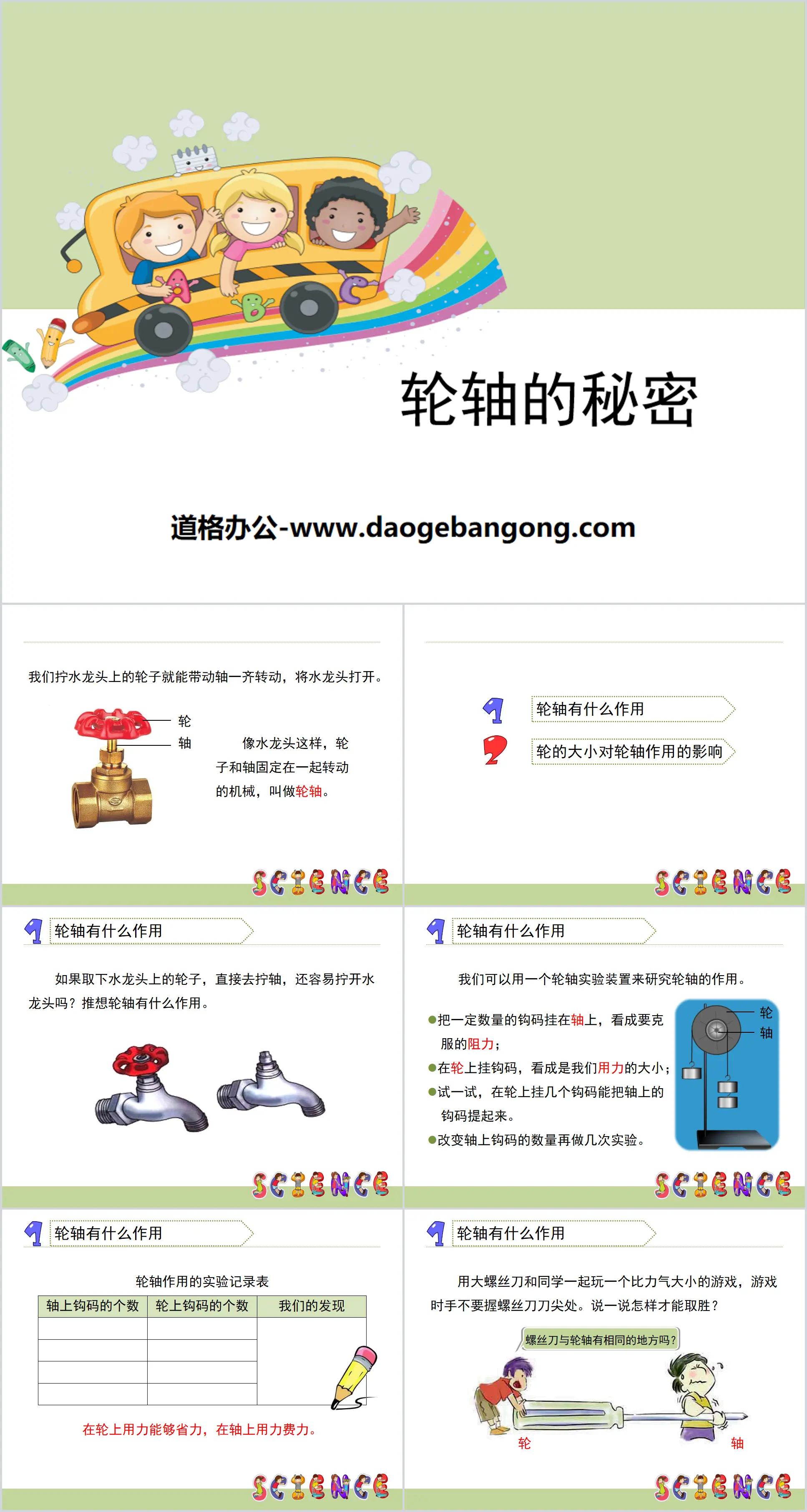 《轮轴的秘密》工具和机械PPT