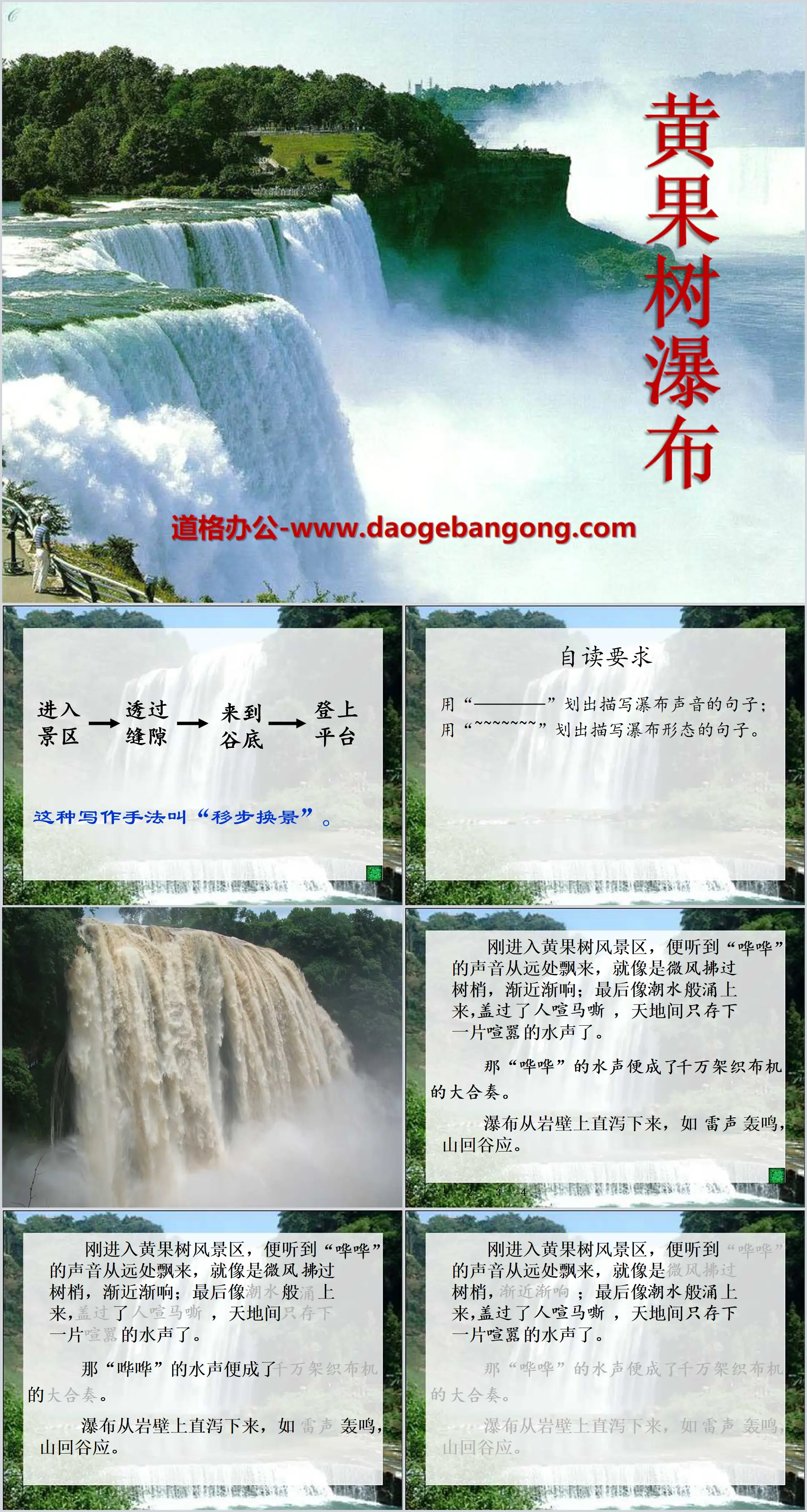 Didacticiel PPT « Cascade de Huangguoshu » 8