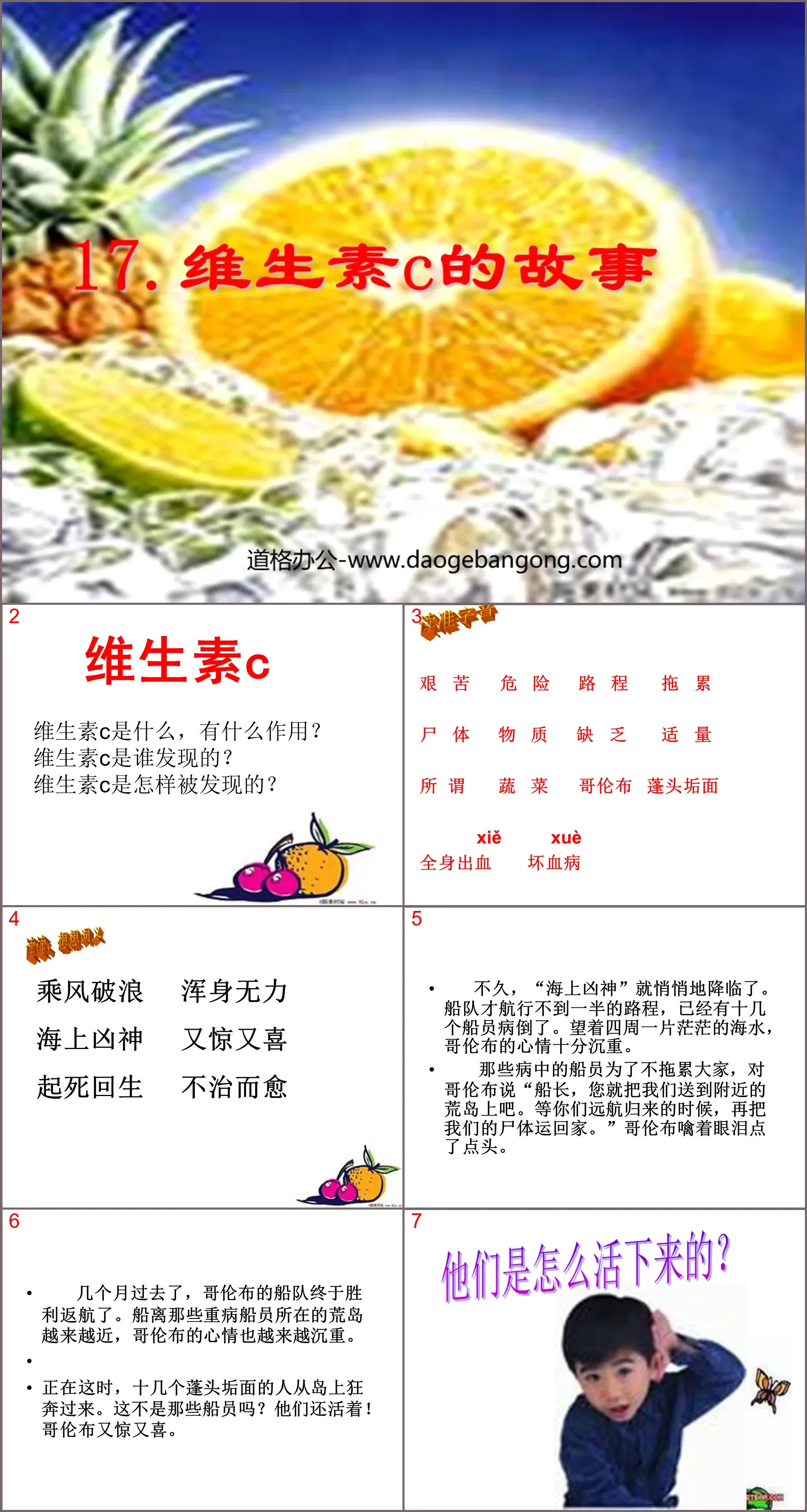 《维生素C的故事》PPT课件