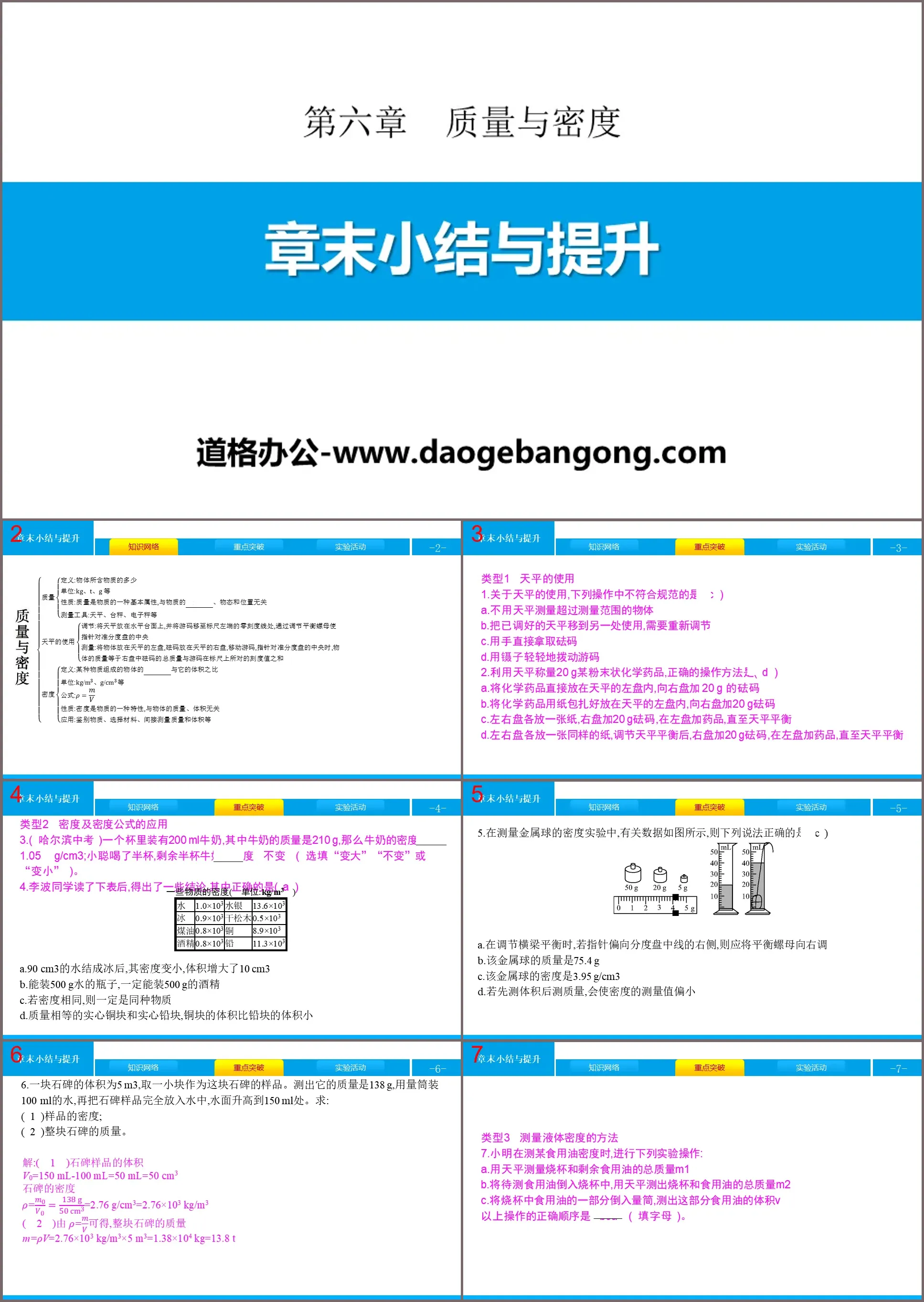 "End of Chapter Summary and Improvement" Quality and Density PPT