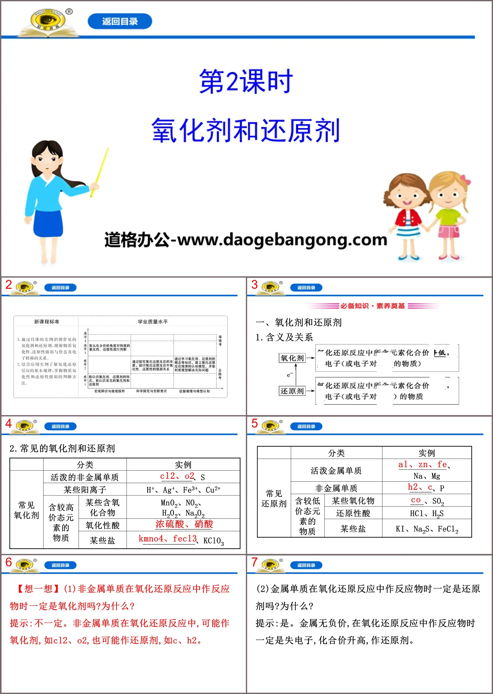 《氧化剂和还原剂》氧化还原反应PPT课件