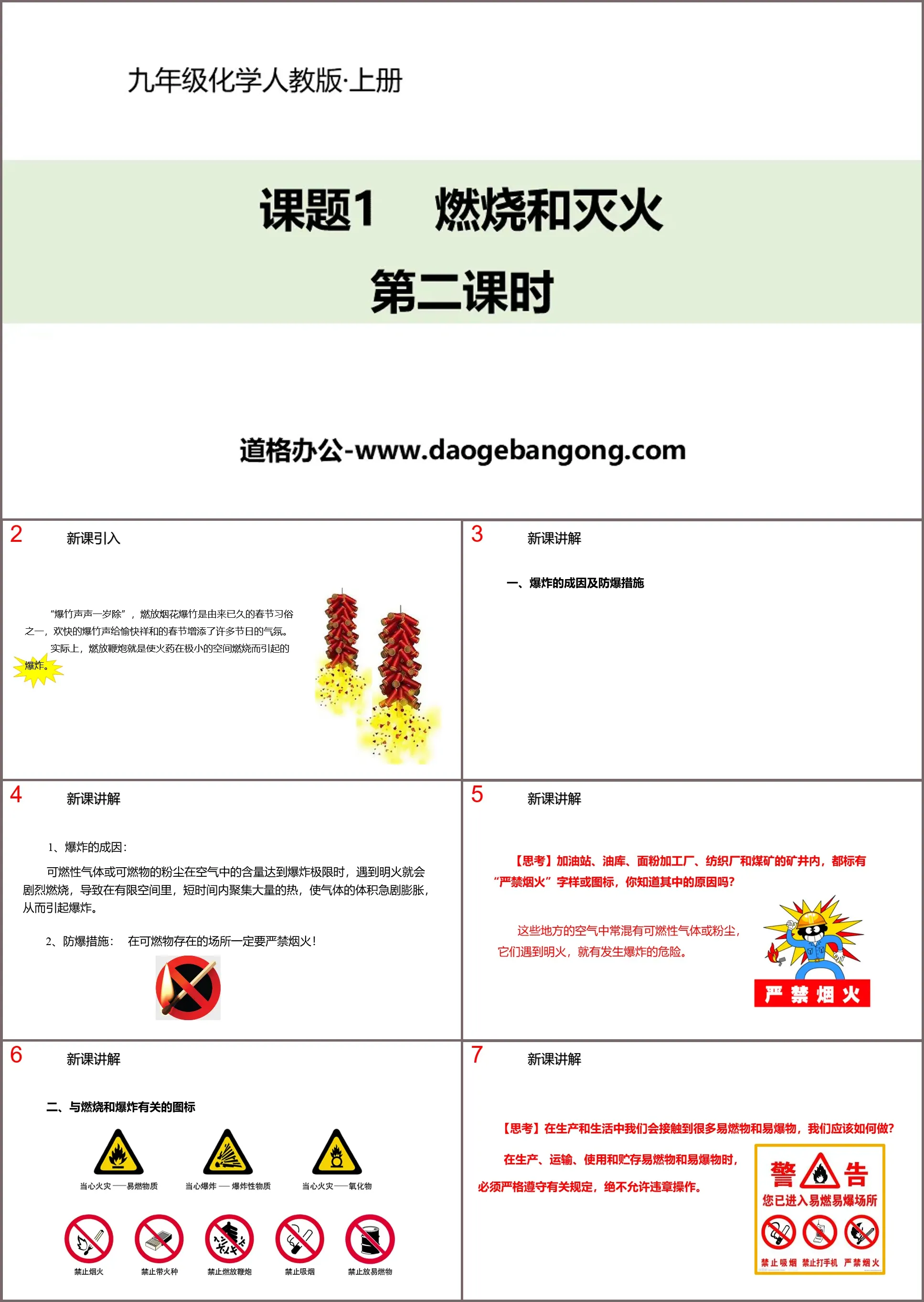 "Combustion and Fire Extinguishing" Fuel and its Utilization PPT (Lesson 2)