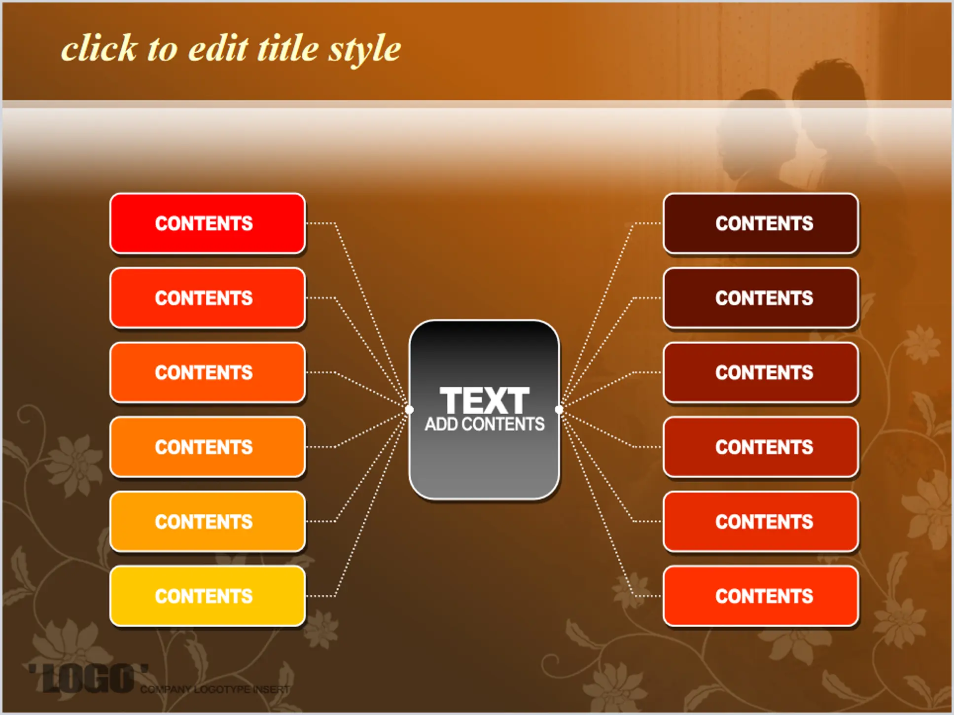 Gorgeous business diffusion aggregation PPT chart