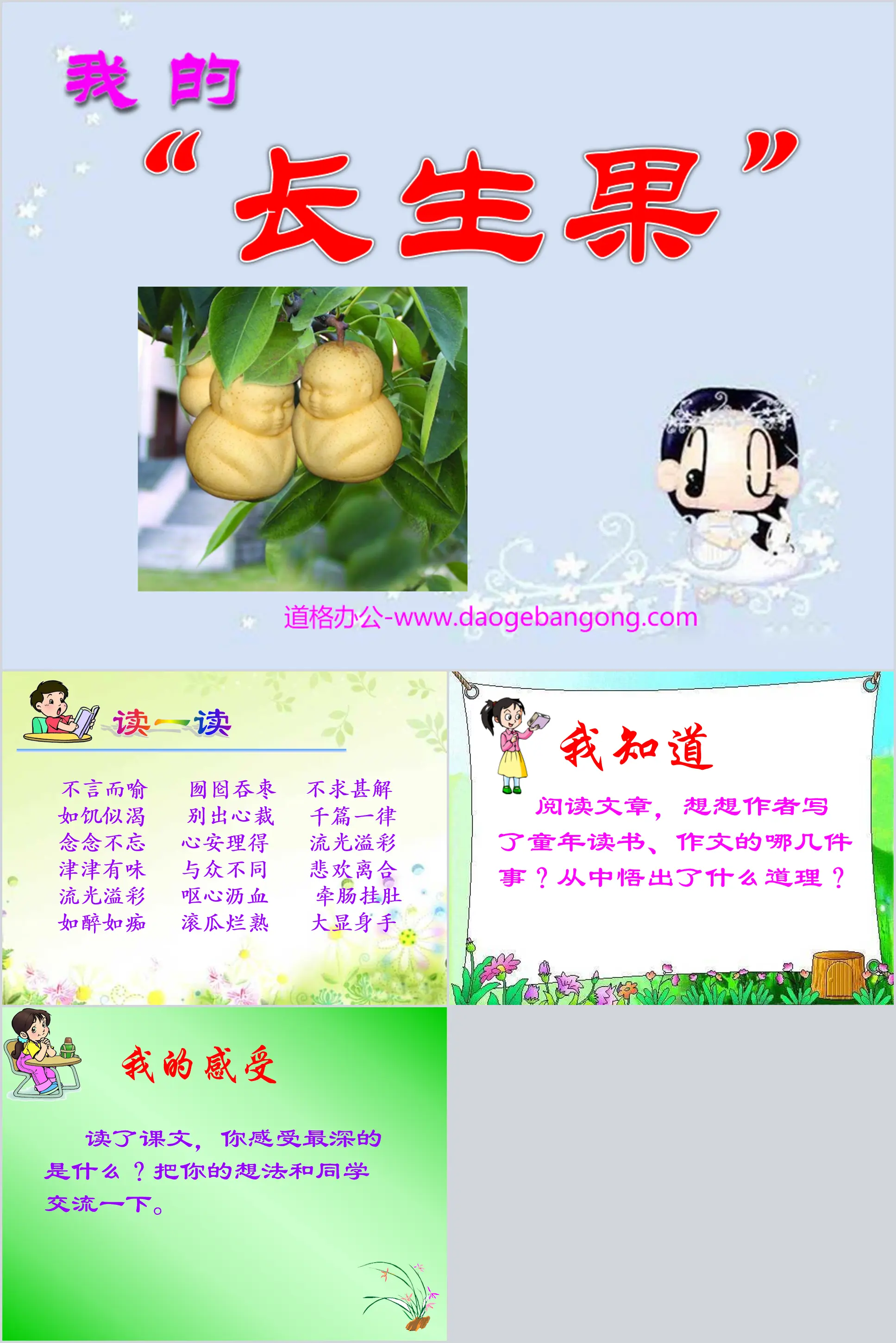 《我的“长生果”》PPT课件下载2