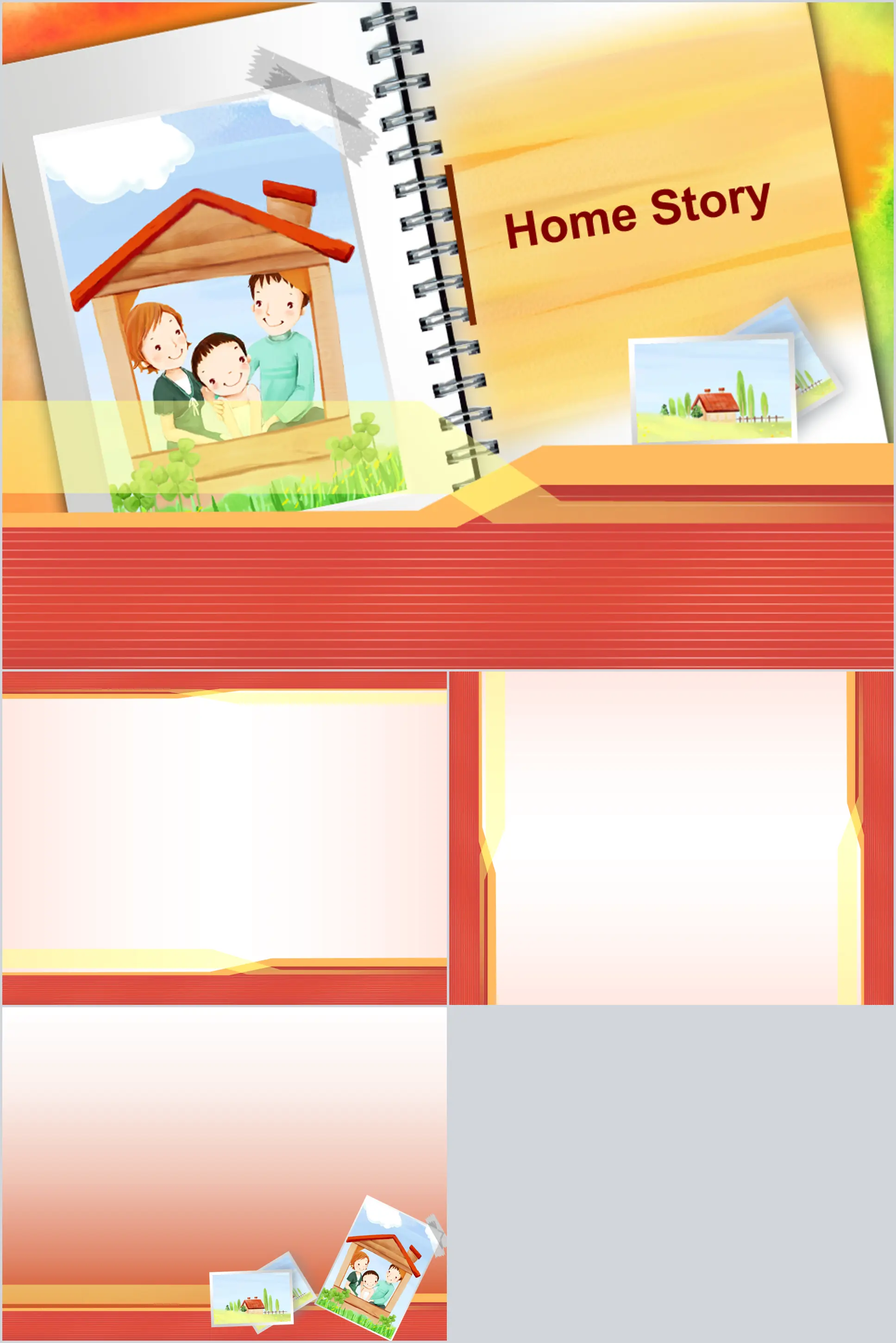 Cartoon children PPT template download