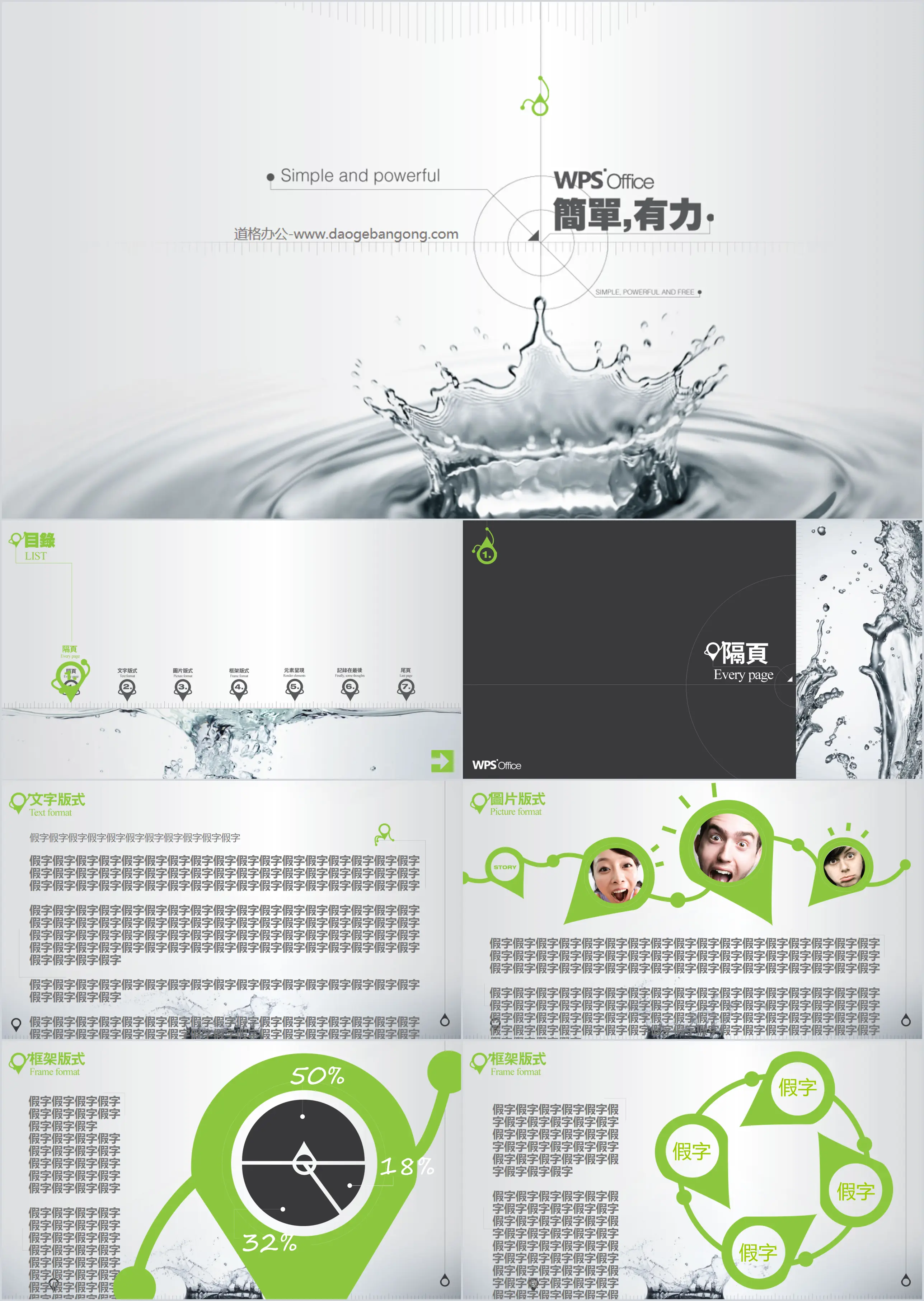 简约动态商务工作汇报PPT模版