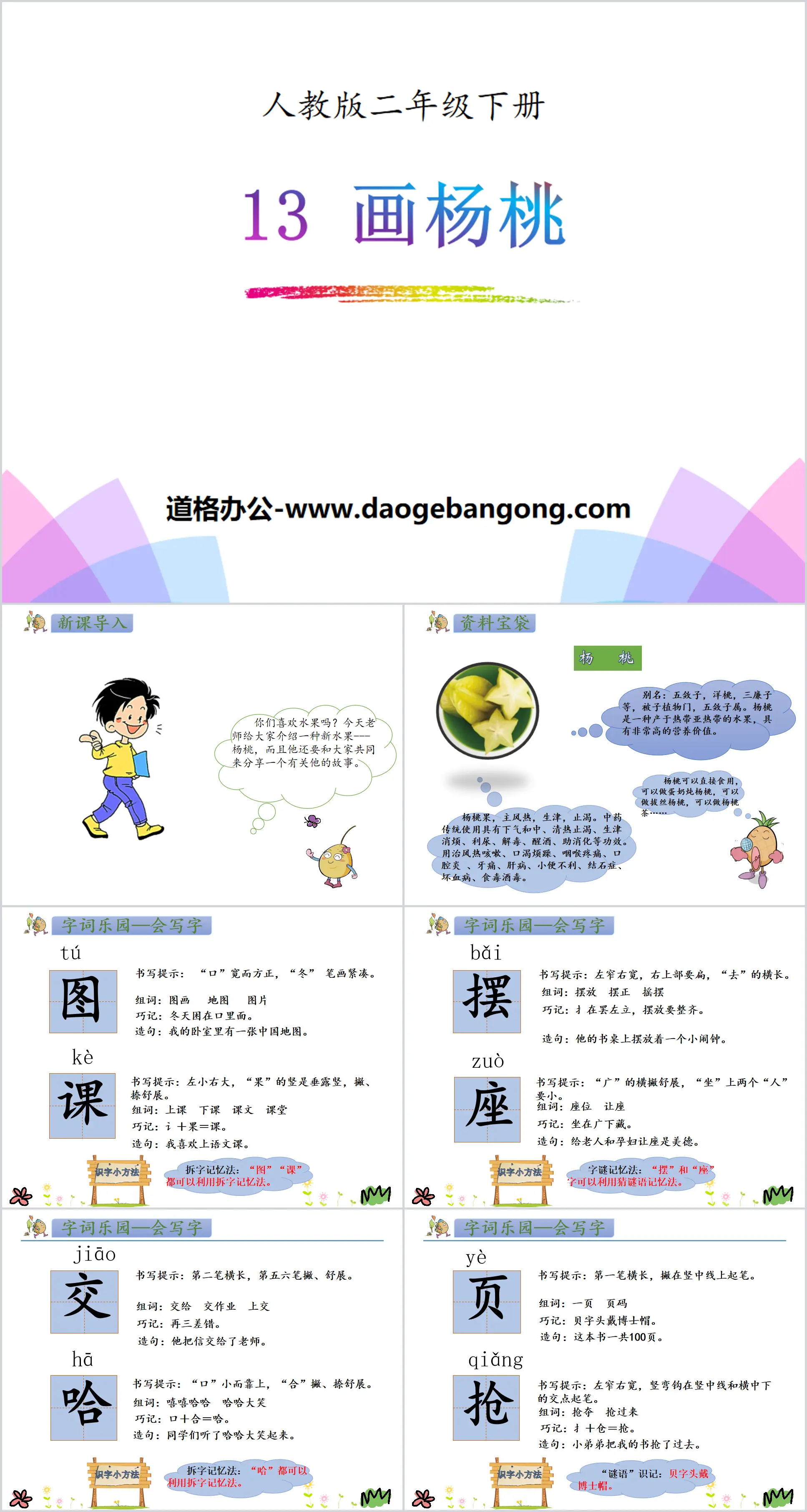 《画杨桃》PPT
