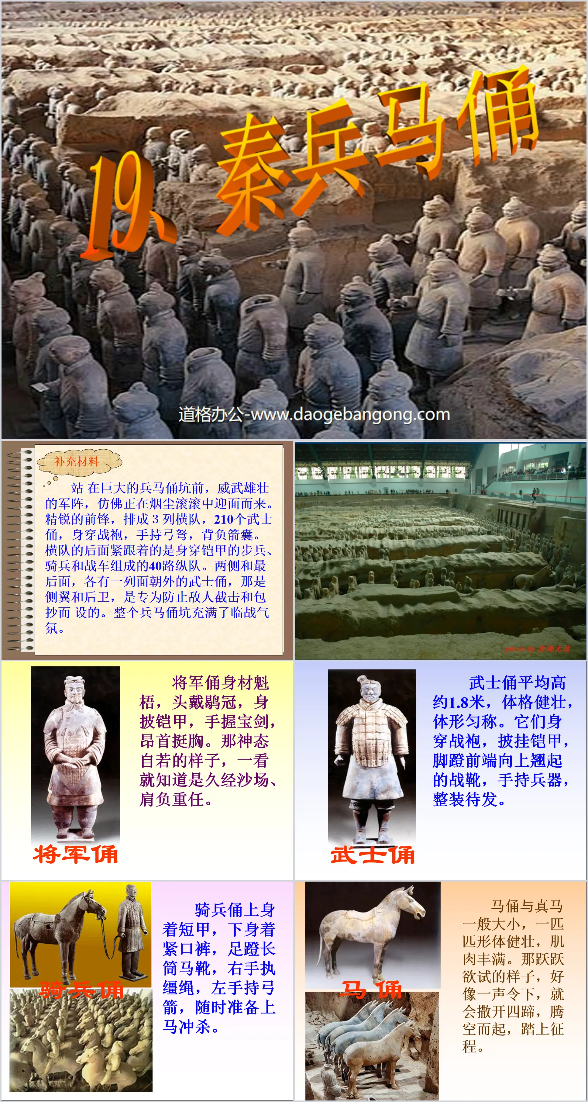 "Qin Terracotta Warriors and Horses" PPT courseware download 5