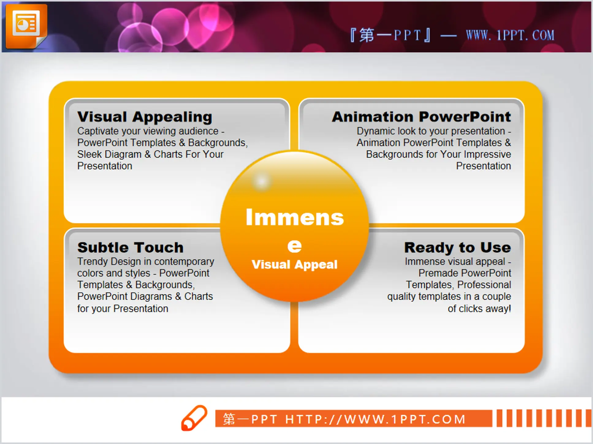 Parallel statement relationship slide chart template