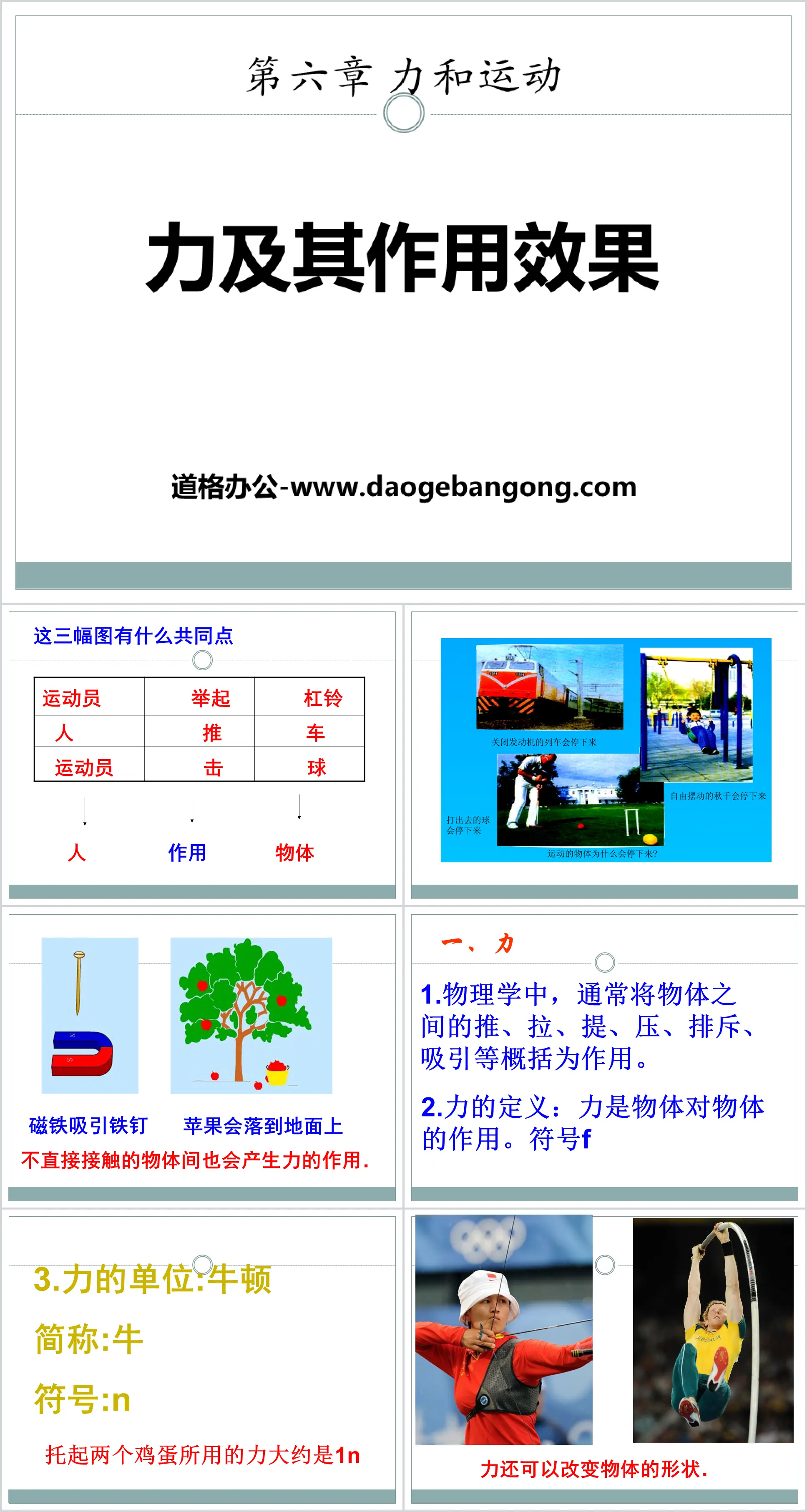 《力及其作用效果》力和运动PPT课件2
