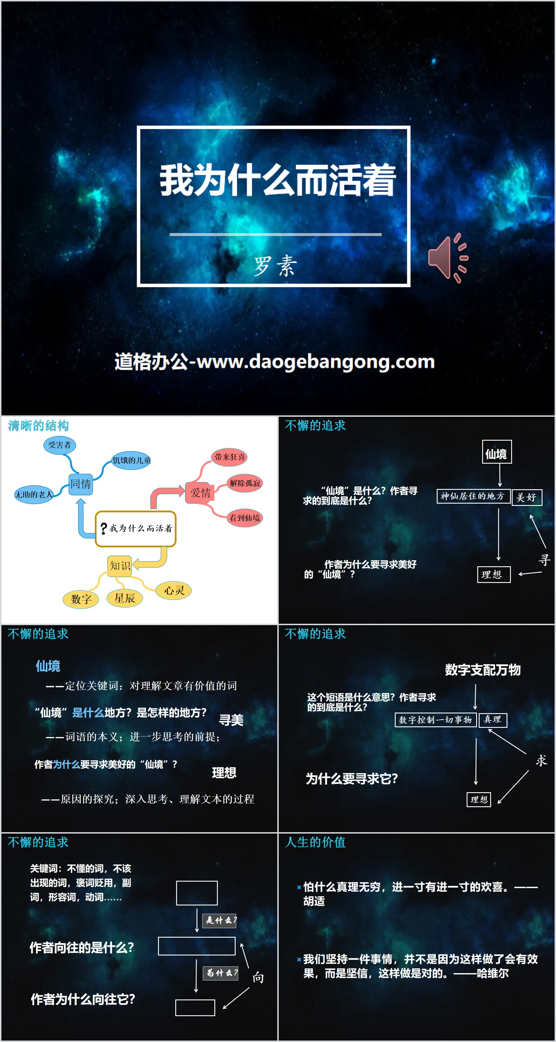 《我为什么而活着》PPT
