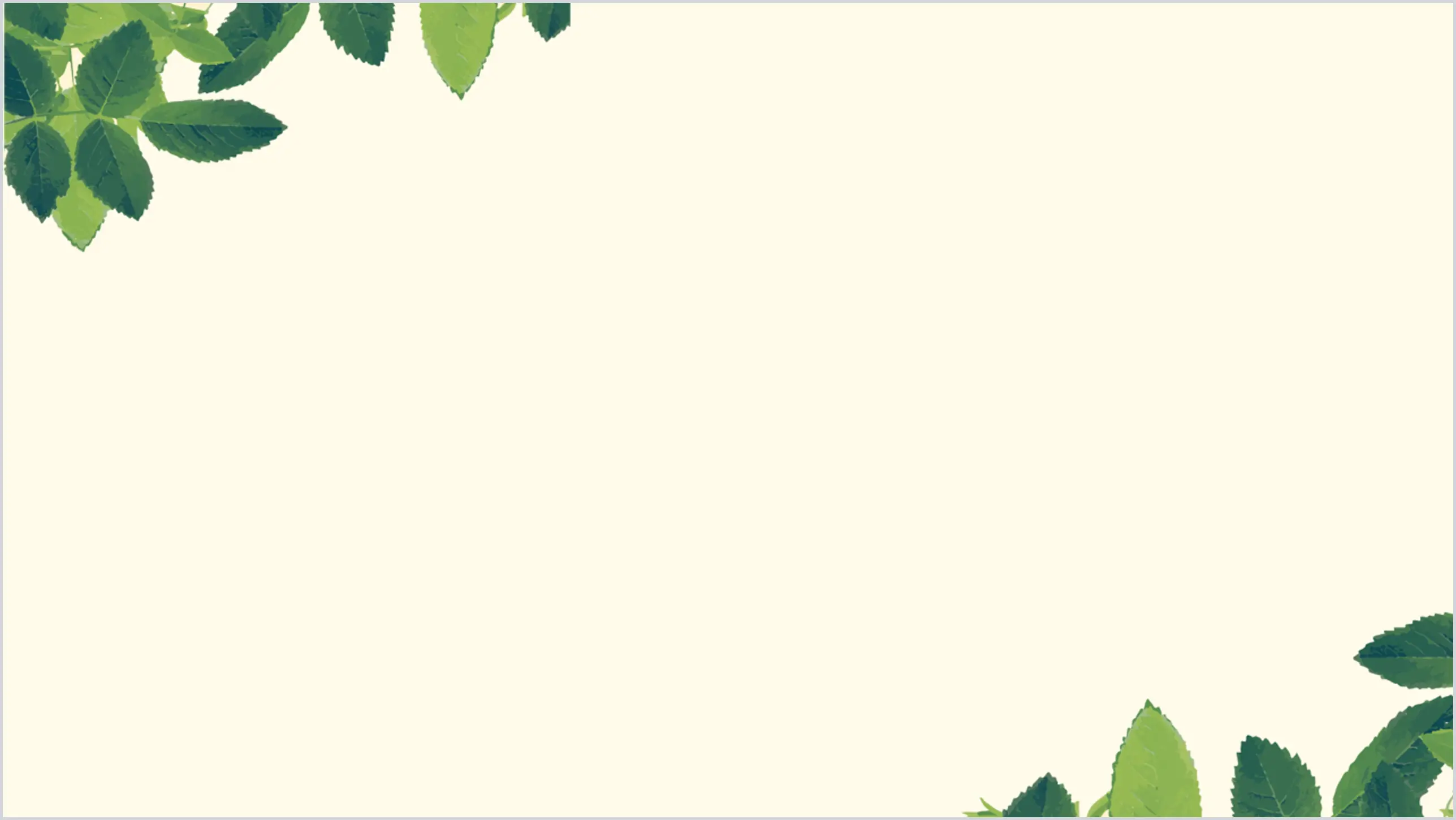 Fresh leaves slide border background image