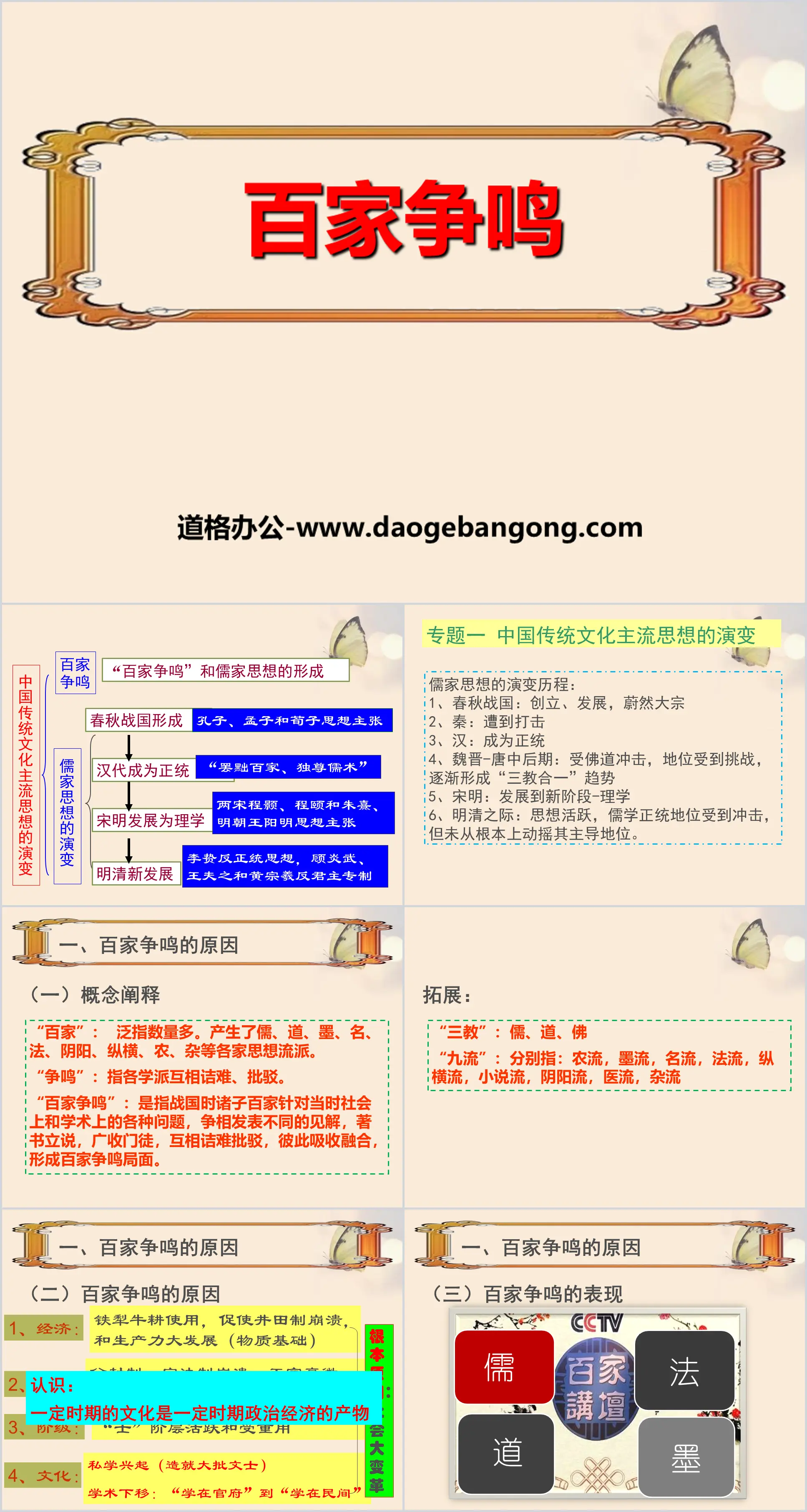 《百家爭鳴》PPT下載