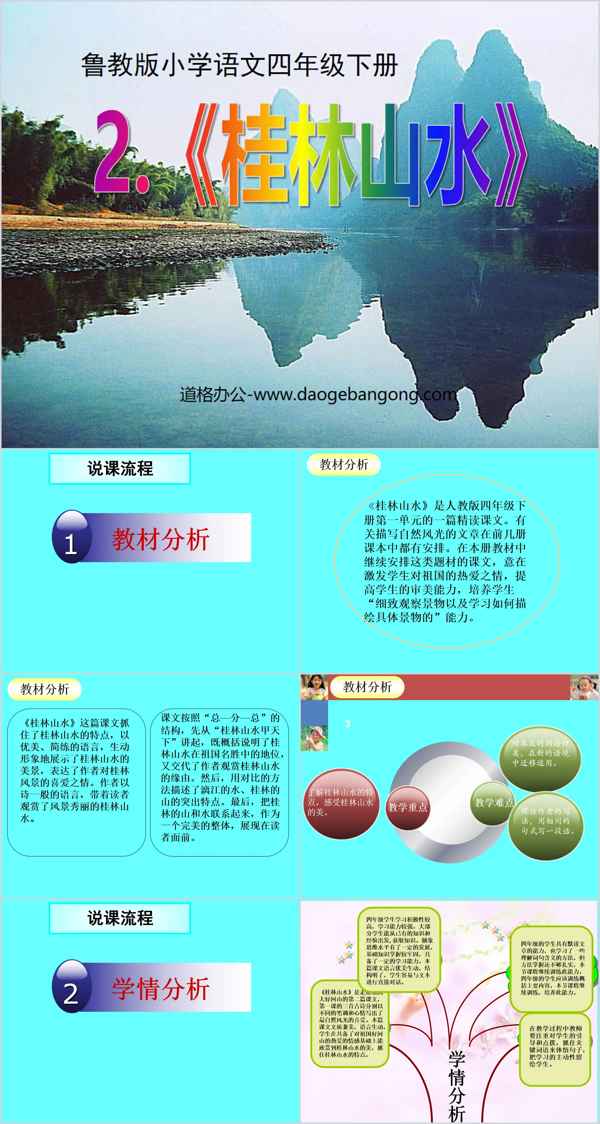 "Paysage de Guilin" Didacticiel PPT 5