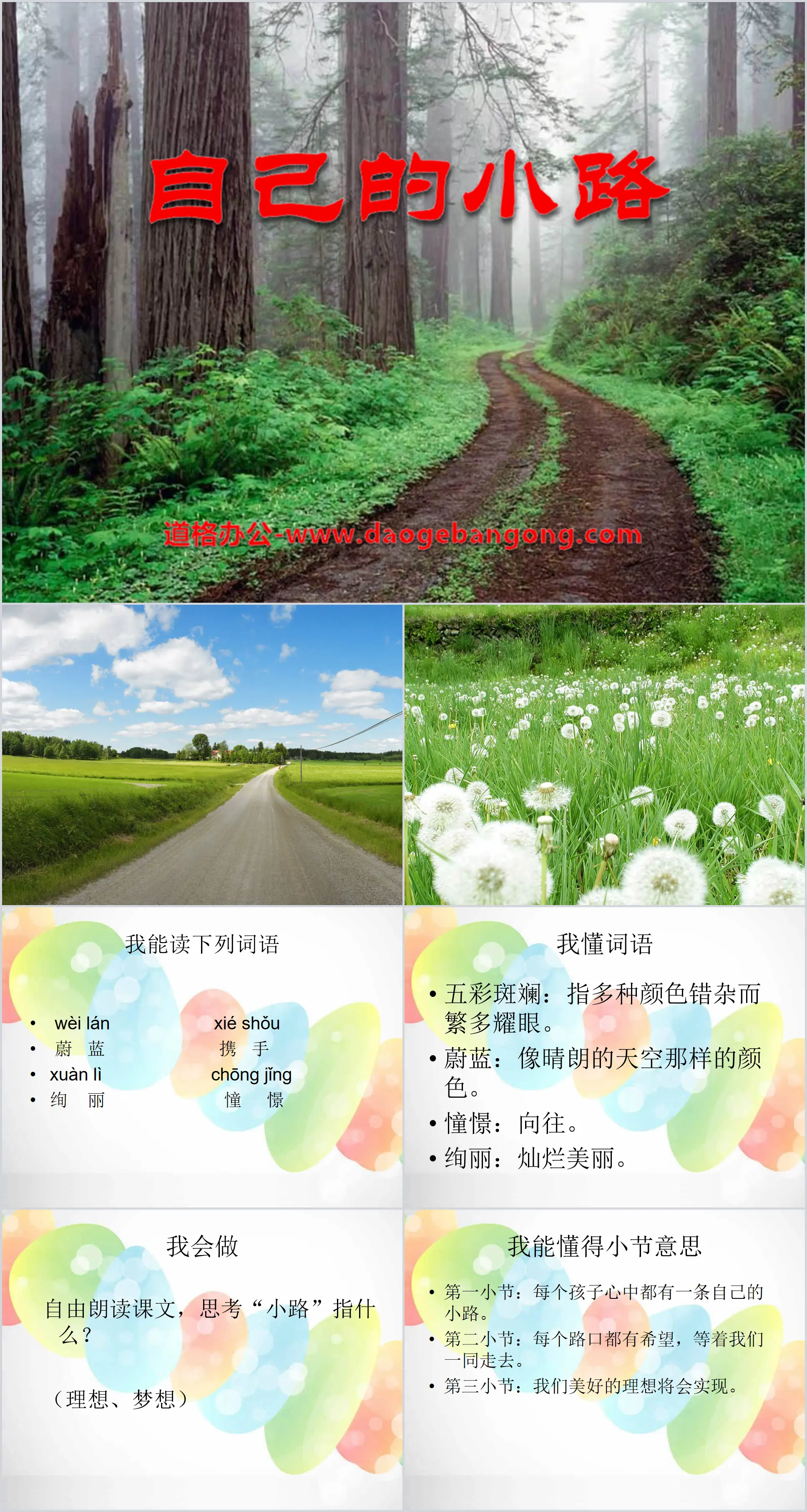 "My Own Path" PPT courseware