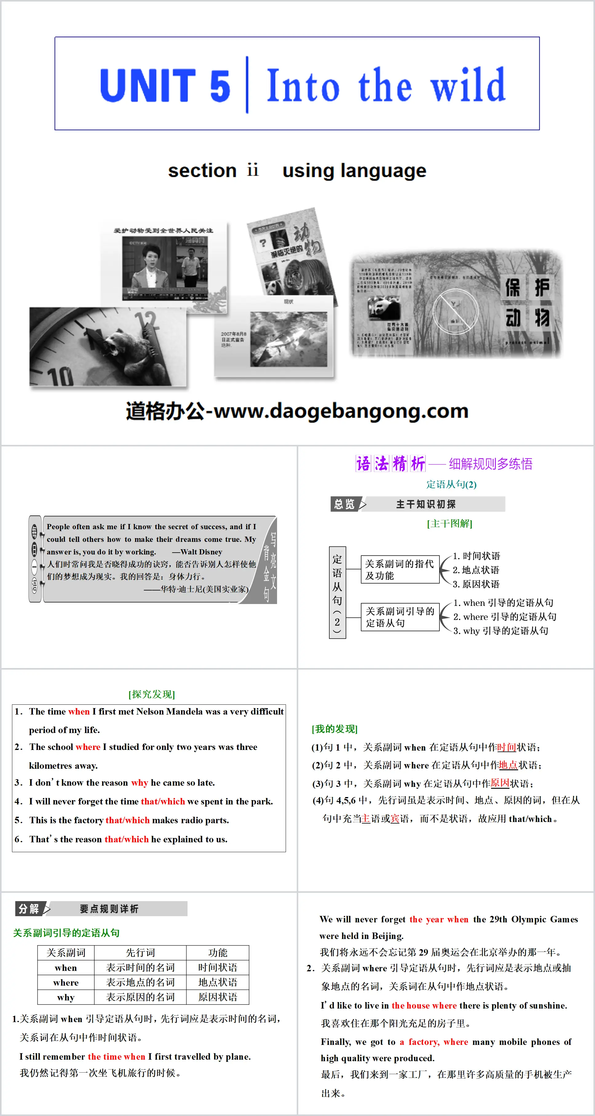 "Into the wild" Section ⅡPPT courseware