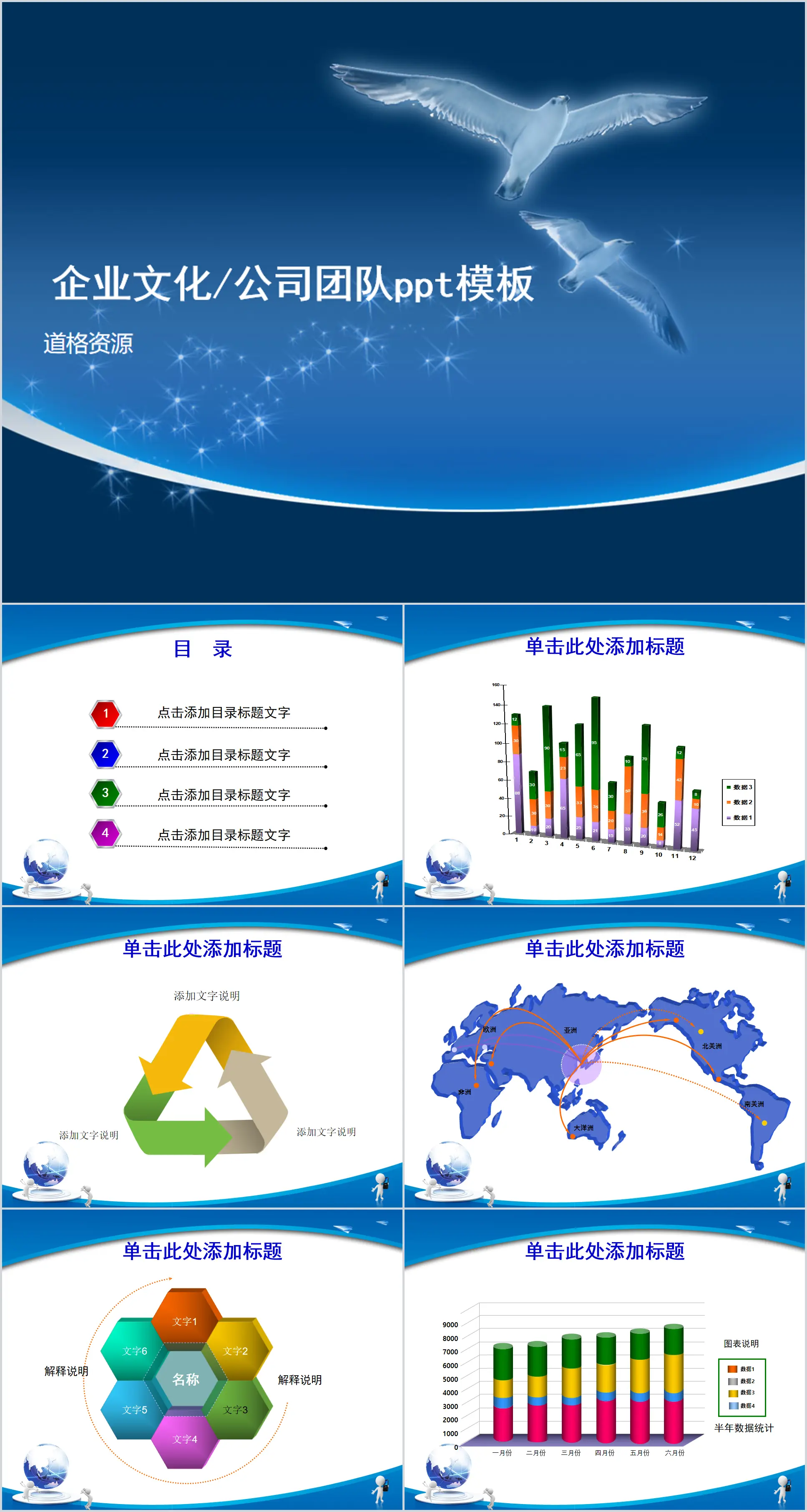 企业文化公司团队PPT模板