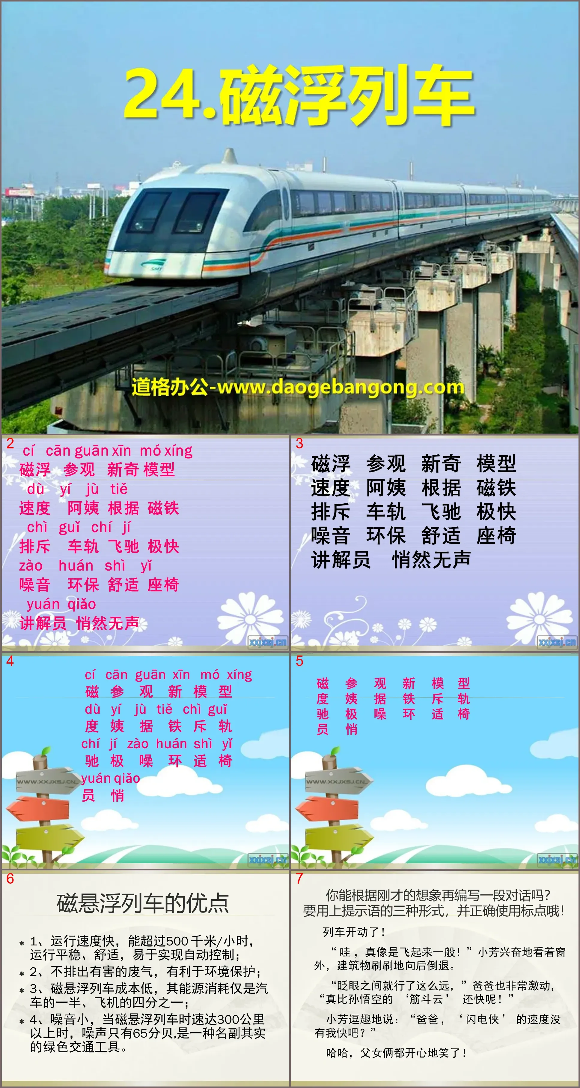 "Magnetic Levitation Train" PPT courseware