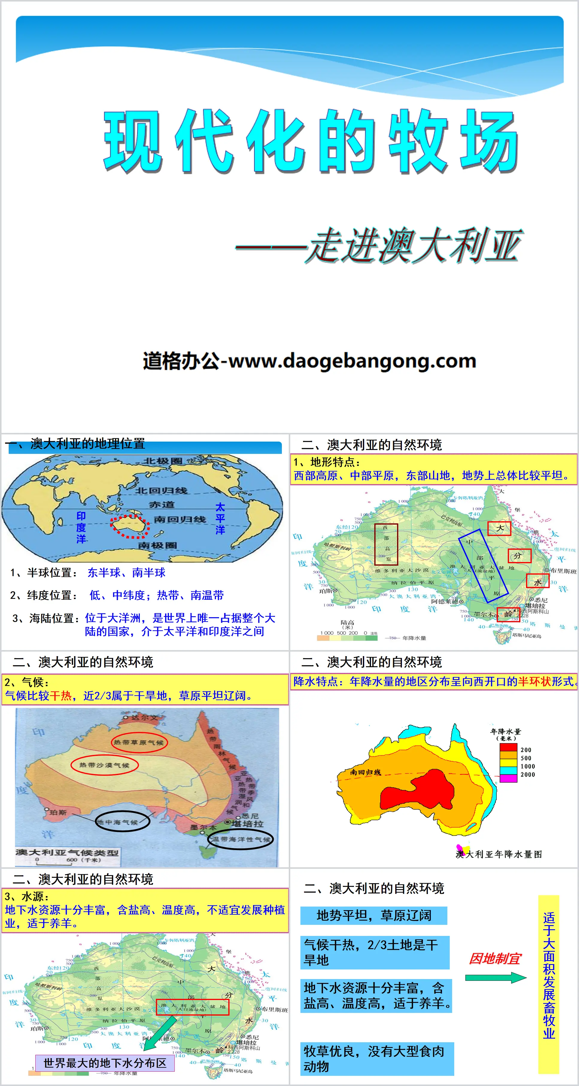 《现代化的牧场》各具特色的区域生活PPT
