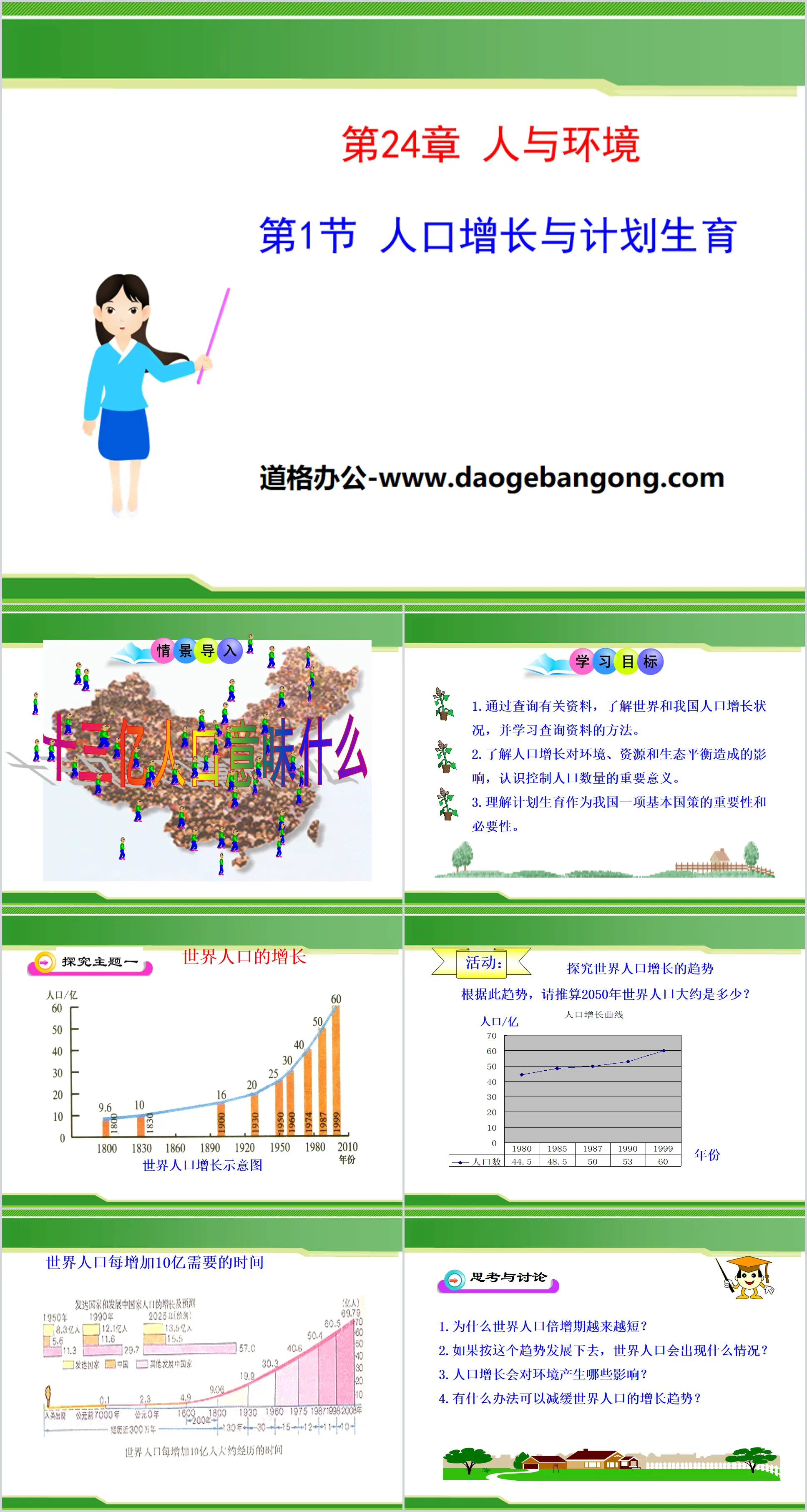 《人口增长与计划生育》PPT