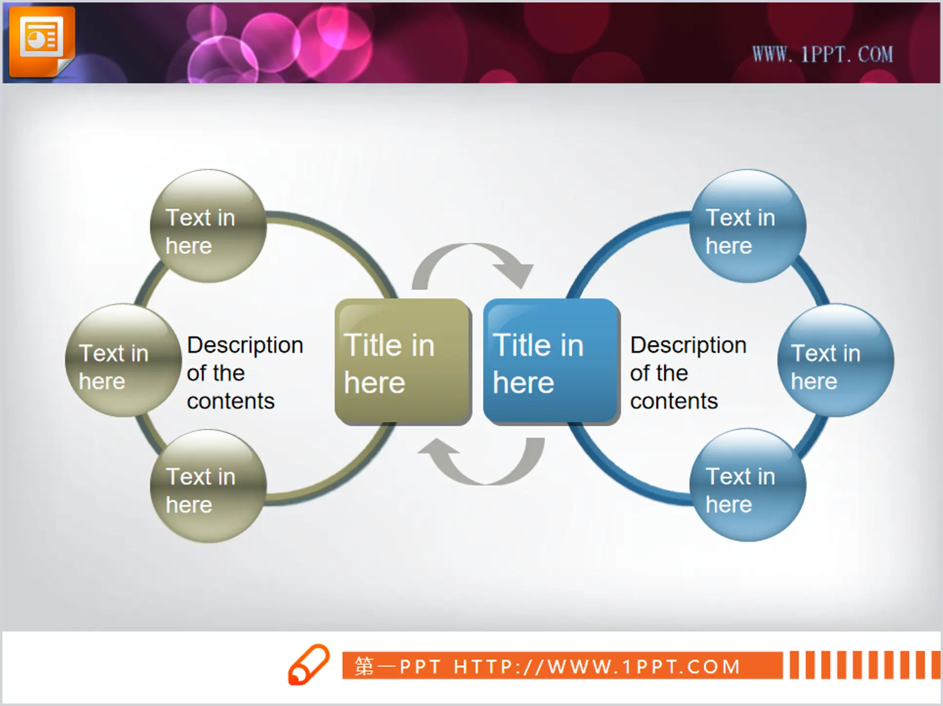 Double cycle PPT relationship diagram download