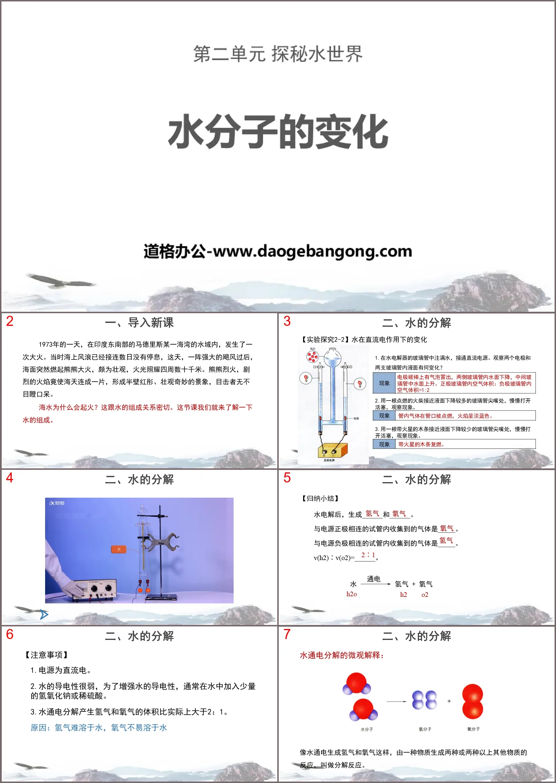 《水分子的变化》探秘水世界PPT