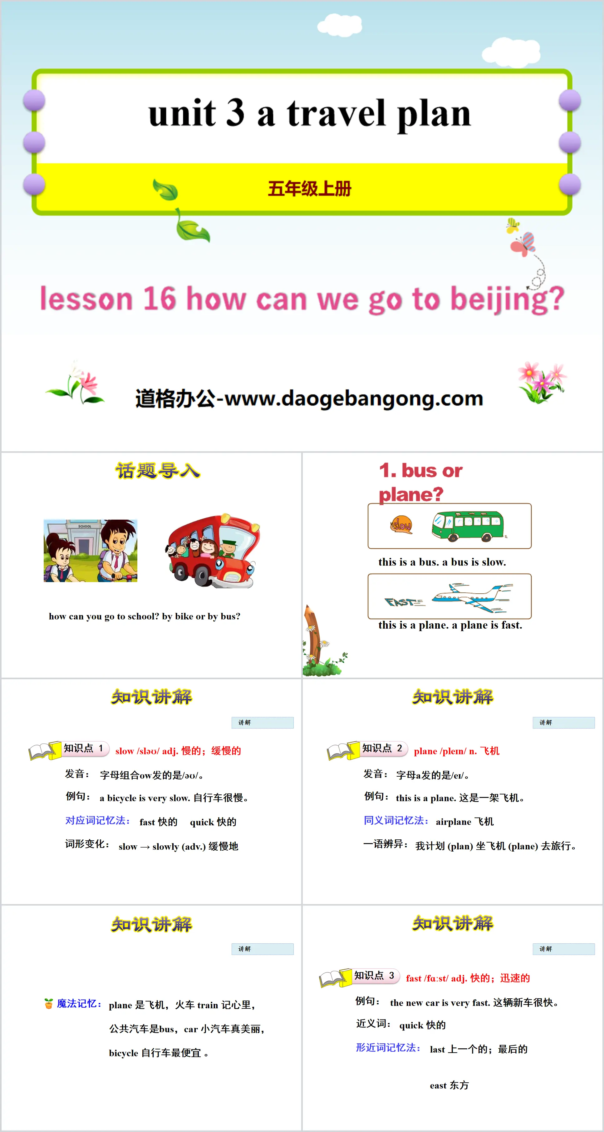 《How Can We Go to Beijing?》A Travel Plan PPT教学课件
