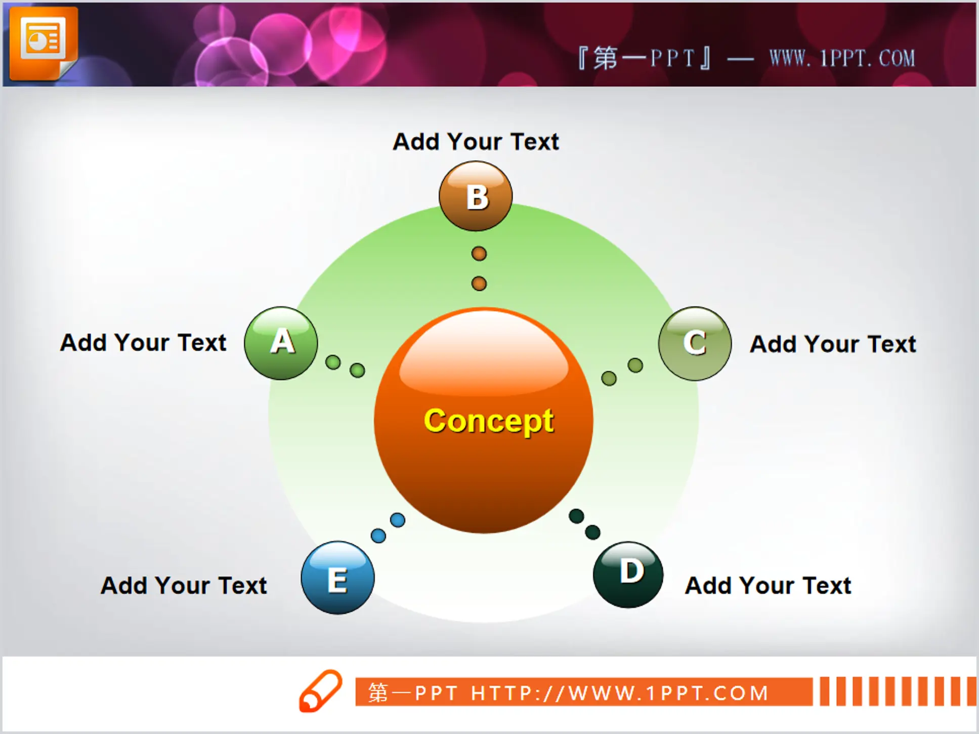 Diagramme de relation PPT du Pentagone