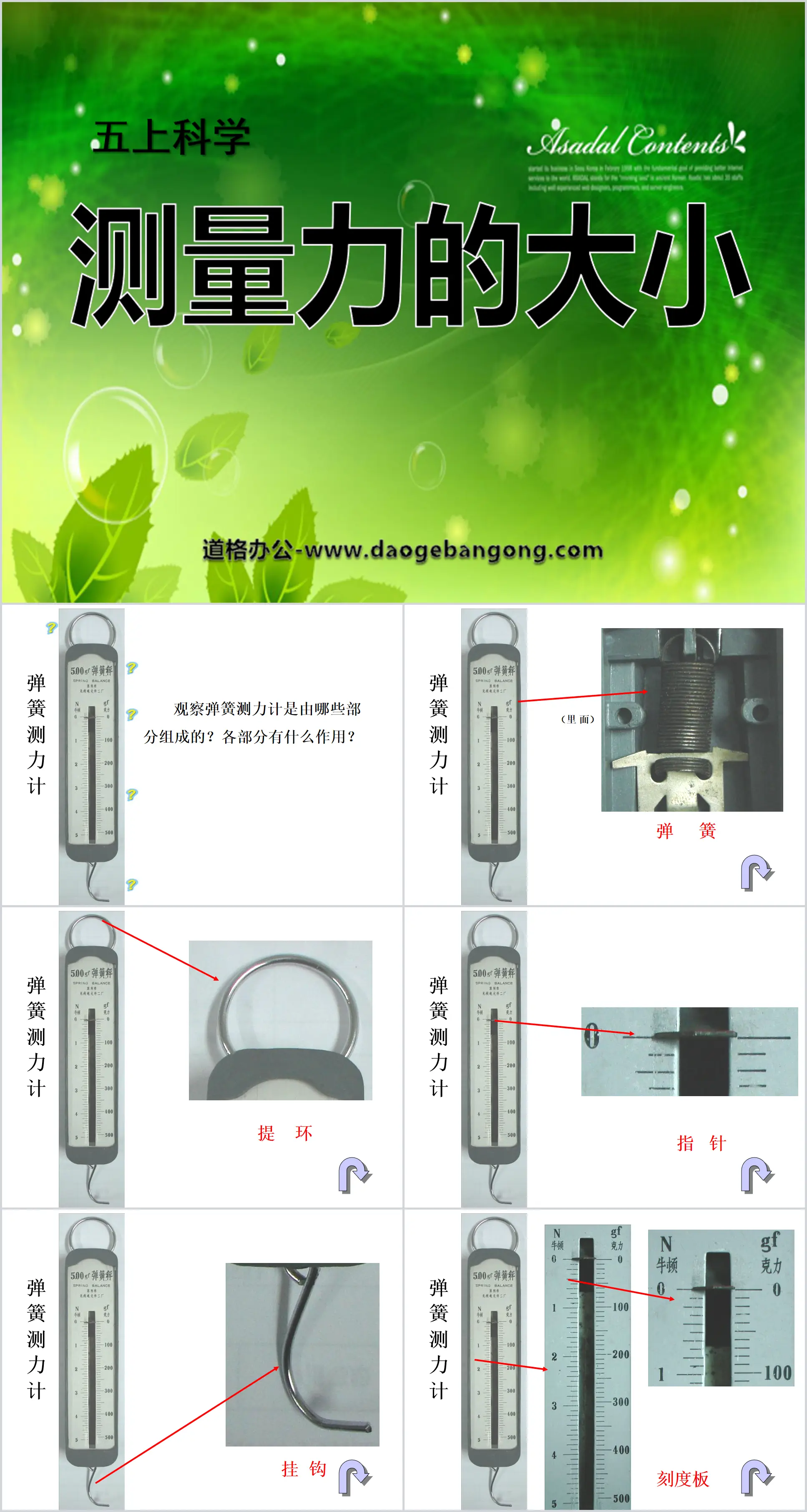 《測量力的大小》運動與力PPT課件2