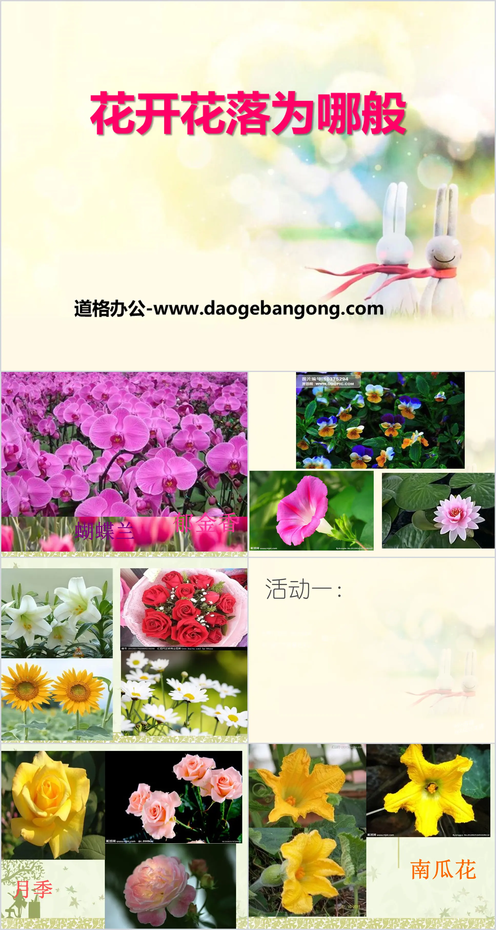 Hunan Education Edition fourth grade science volume 2 "Why Flowers Bloom and Fall" PPT courseware download