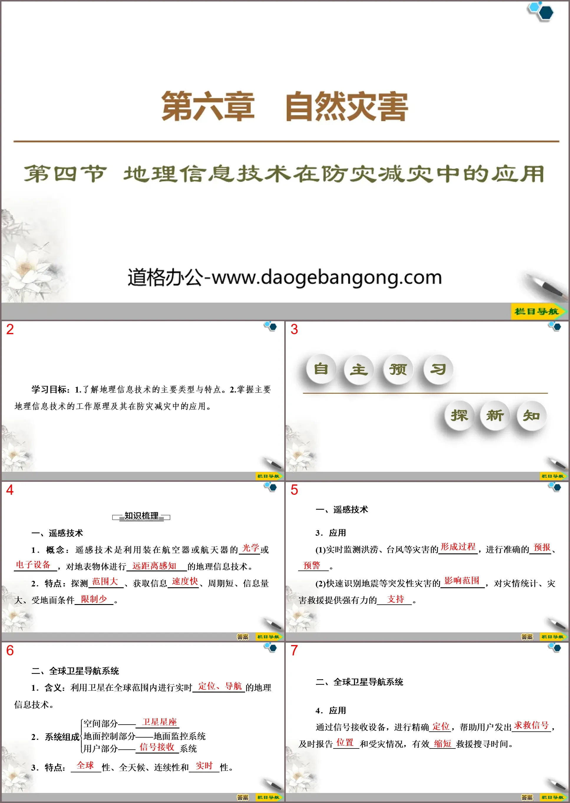 《地理信息技术在防灾减灾中的应用》自然灾害PPT