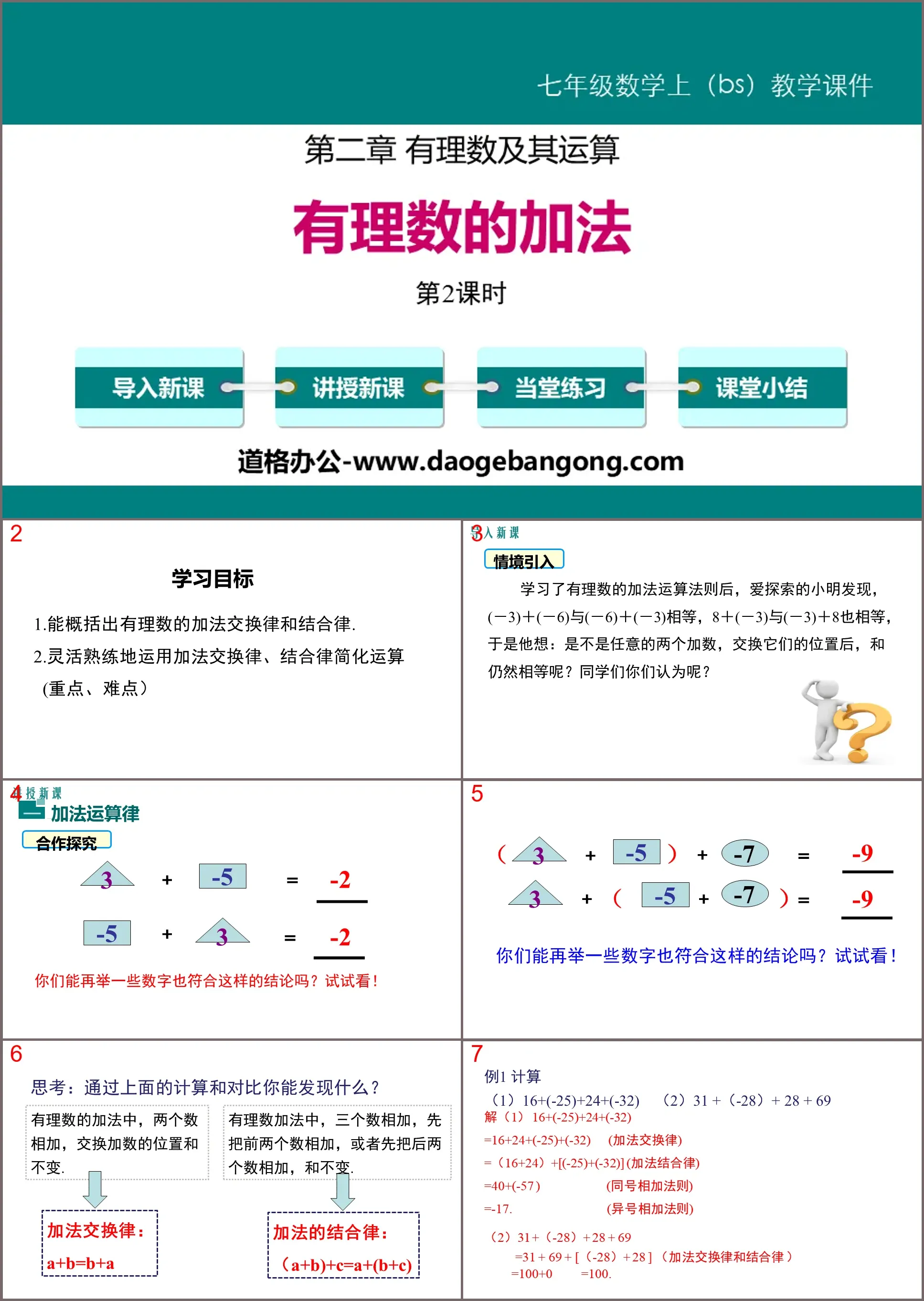 《有理數的加法》有理數及其運算PPT(第2課時)