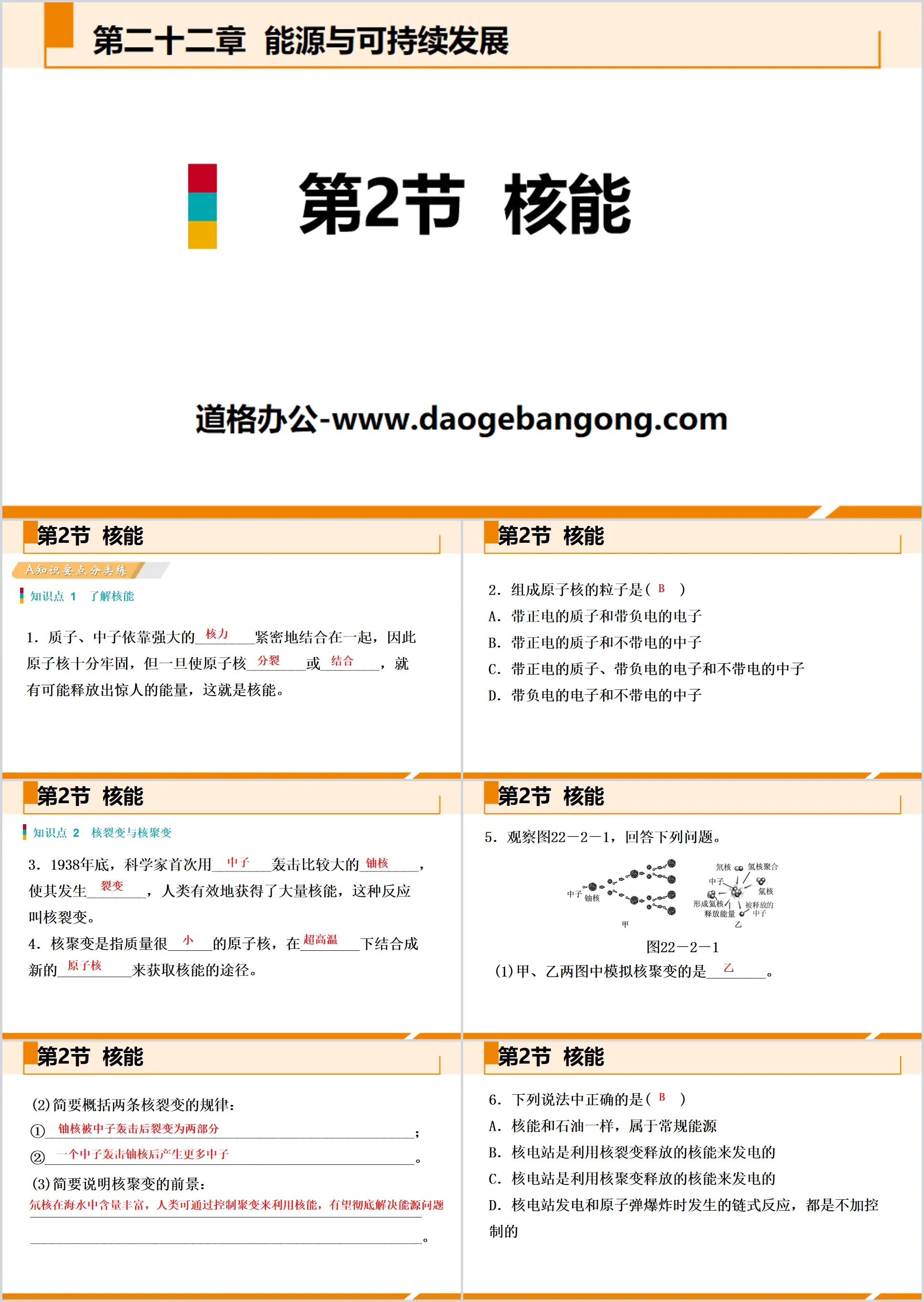 《核能》能源與永續發展PPT教學課件