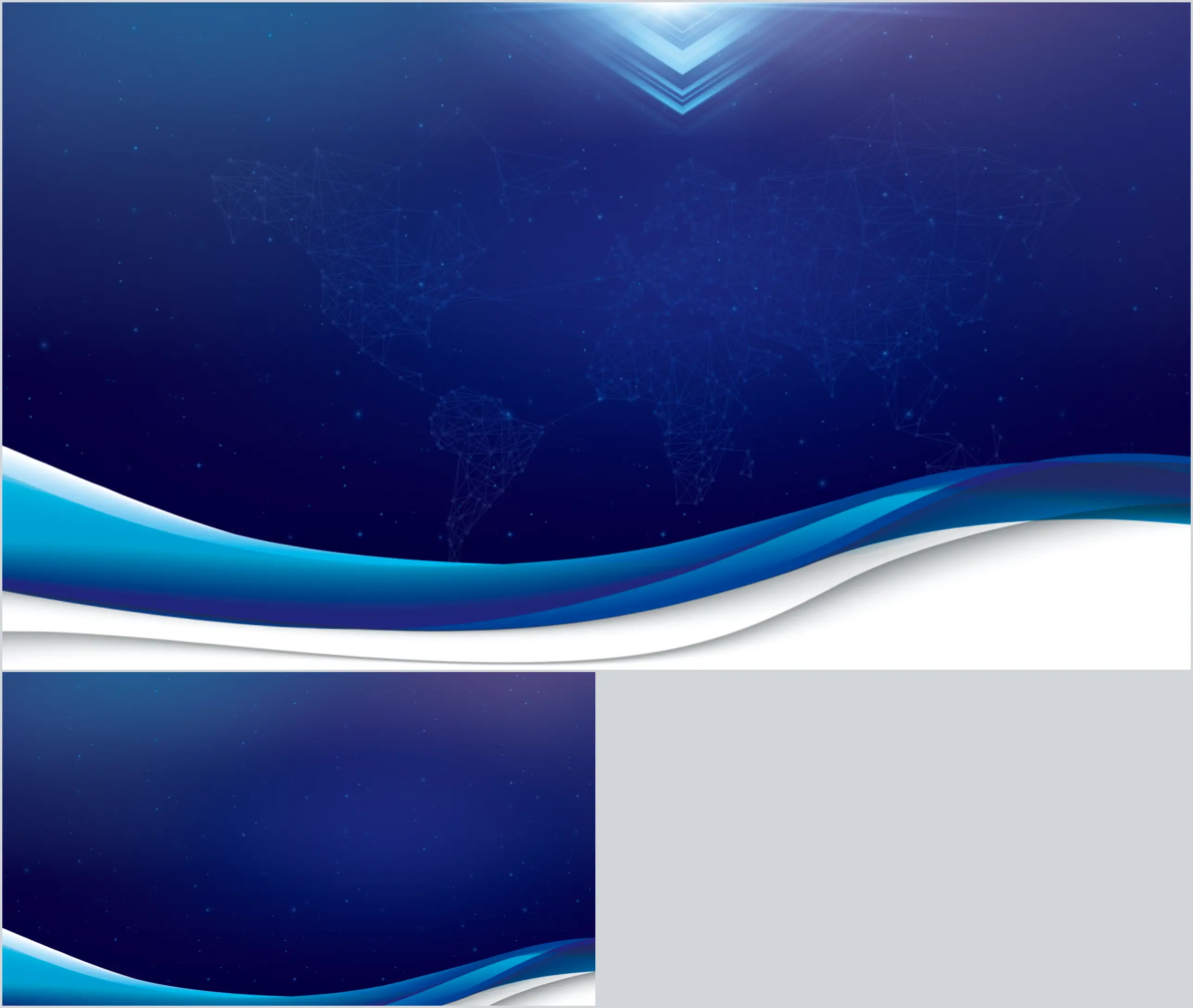 Exquisite blue curve PPT background picture