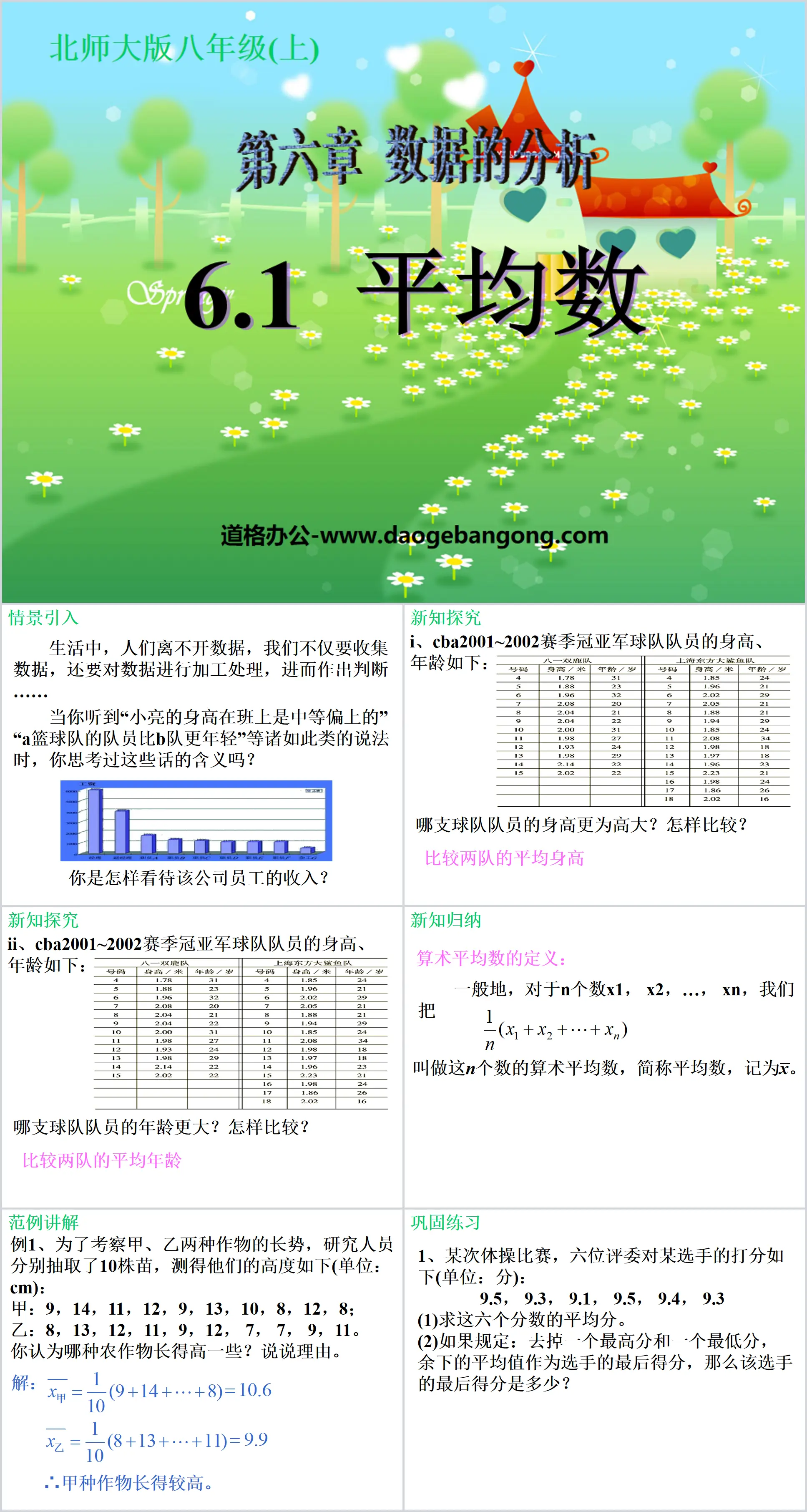 《平均数》数据的分析PPT课件
