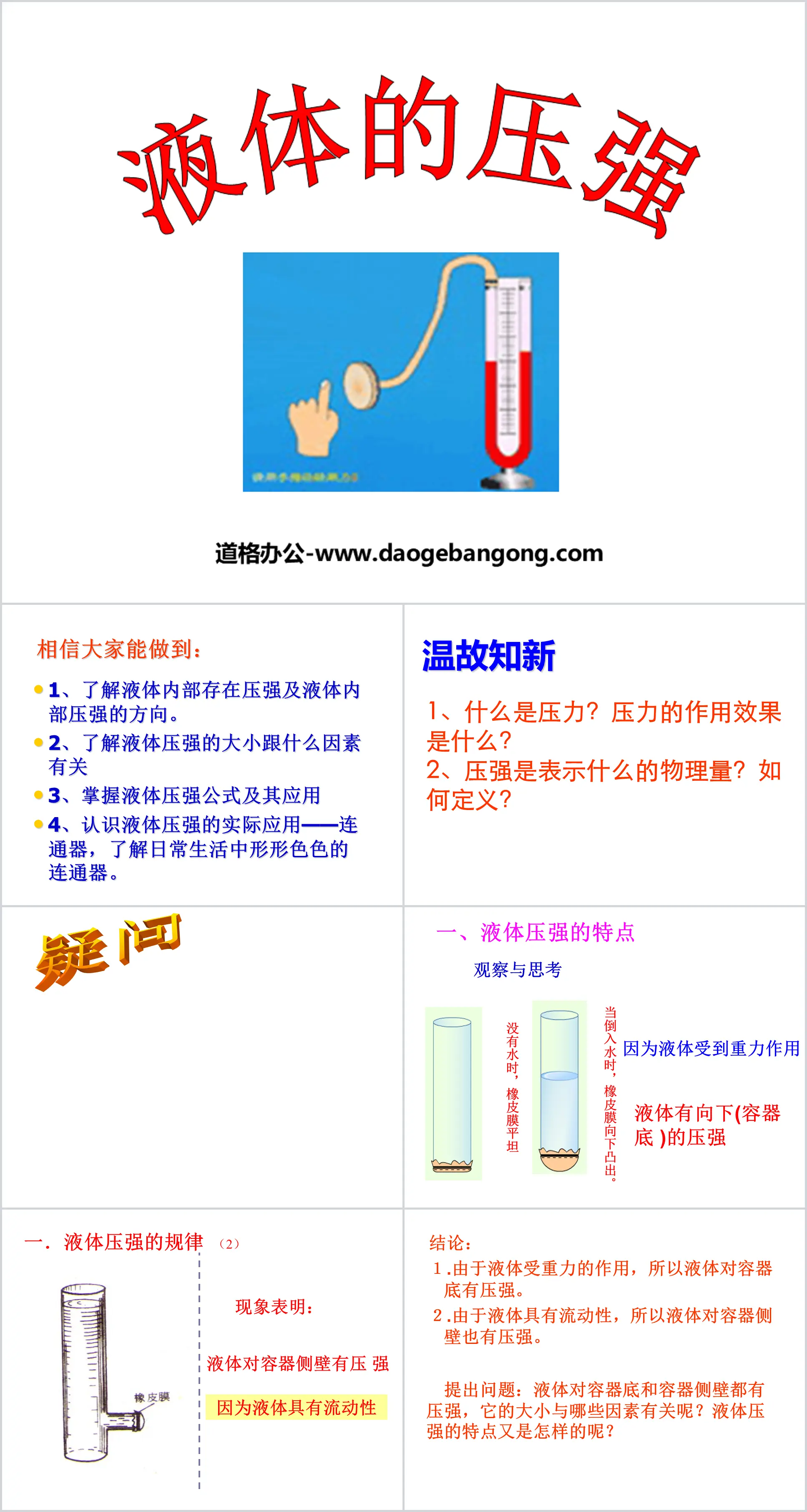 《液體的壓強》壓強PPT課件