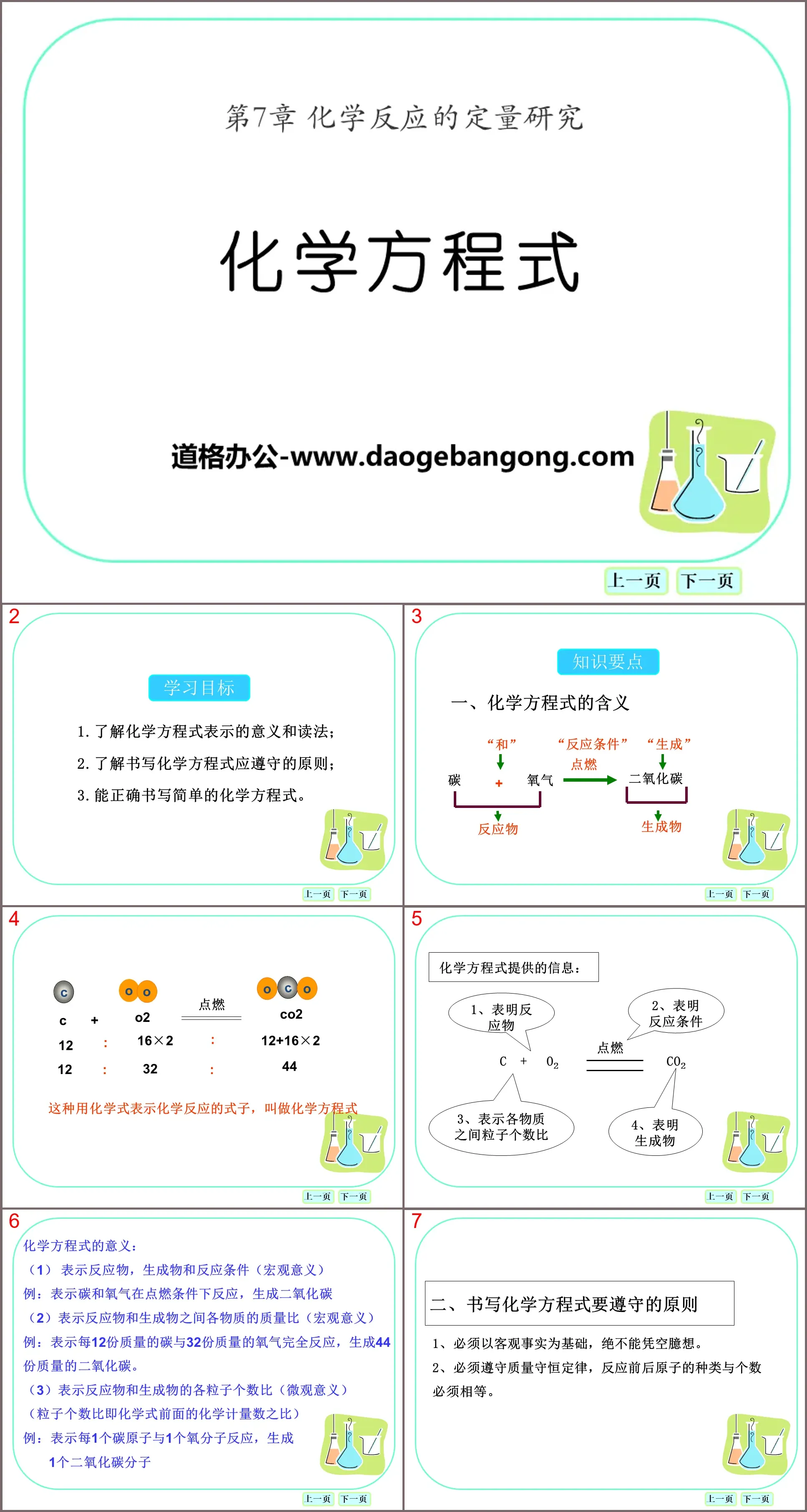 Cours PPT « Équations chimiques » Étude quantitative des réactions chimiques