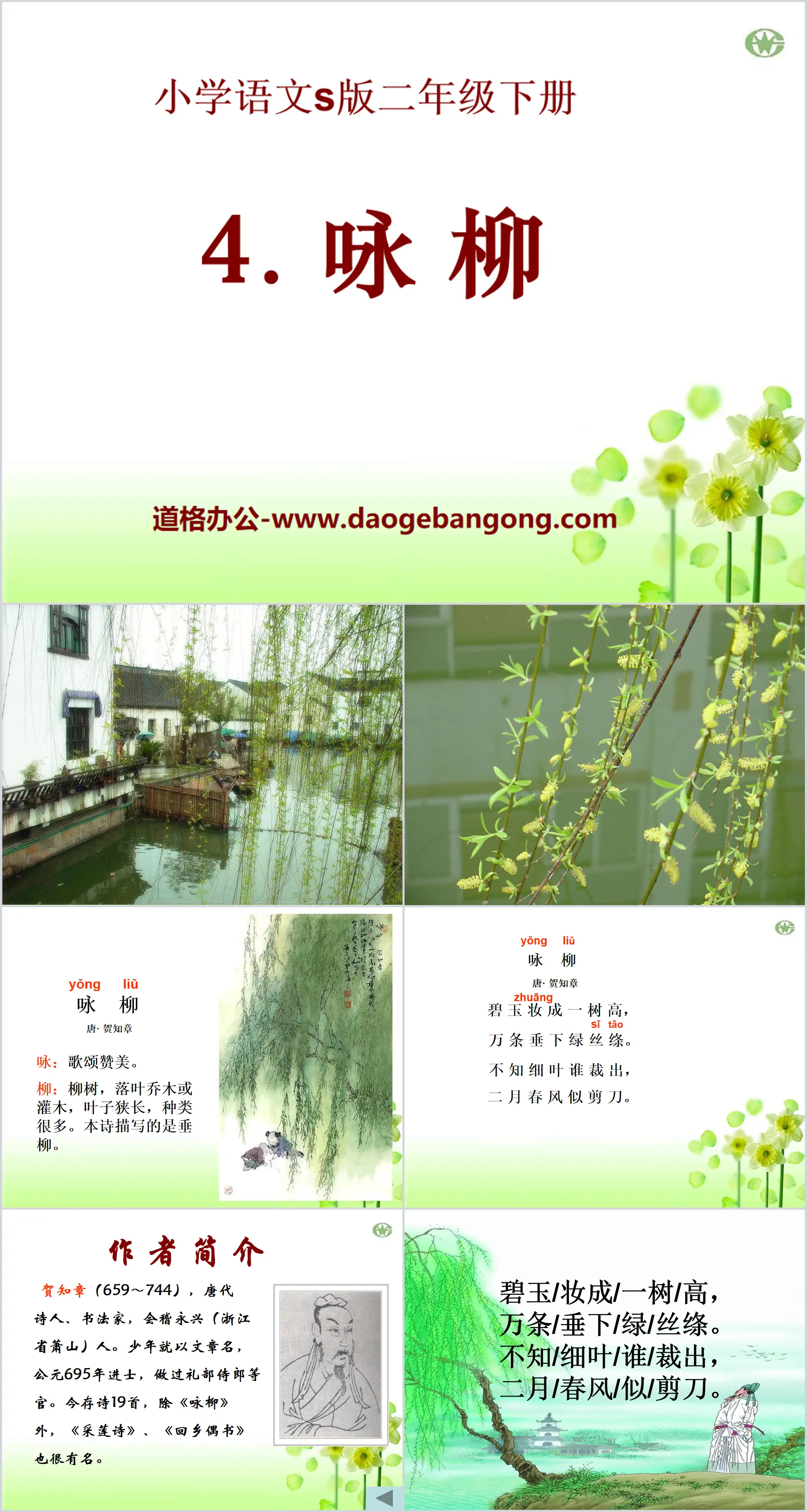 "Yong Willow" PPT courseware 14