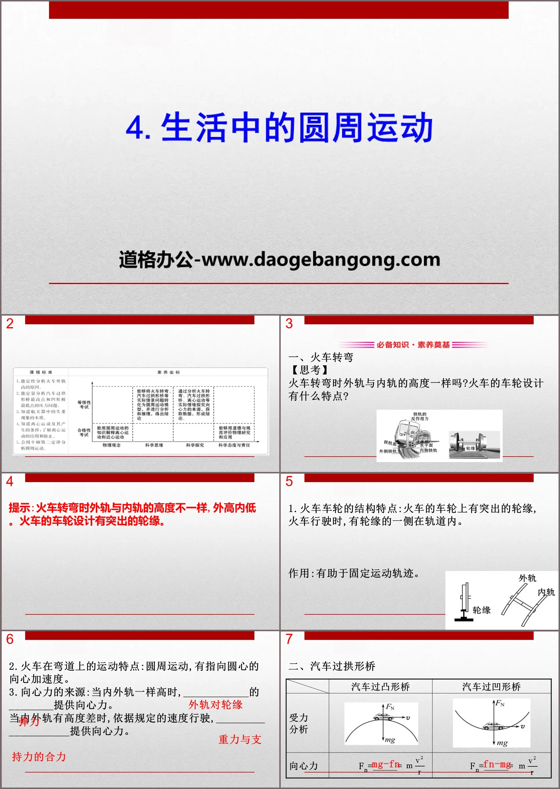 《生活中的圆周运动》圆周运动PPT课件