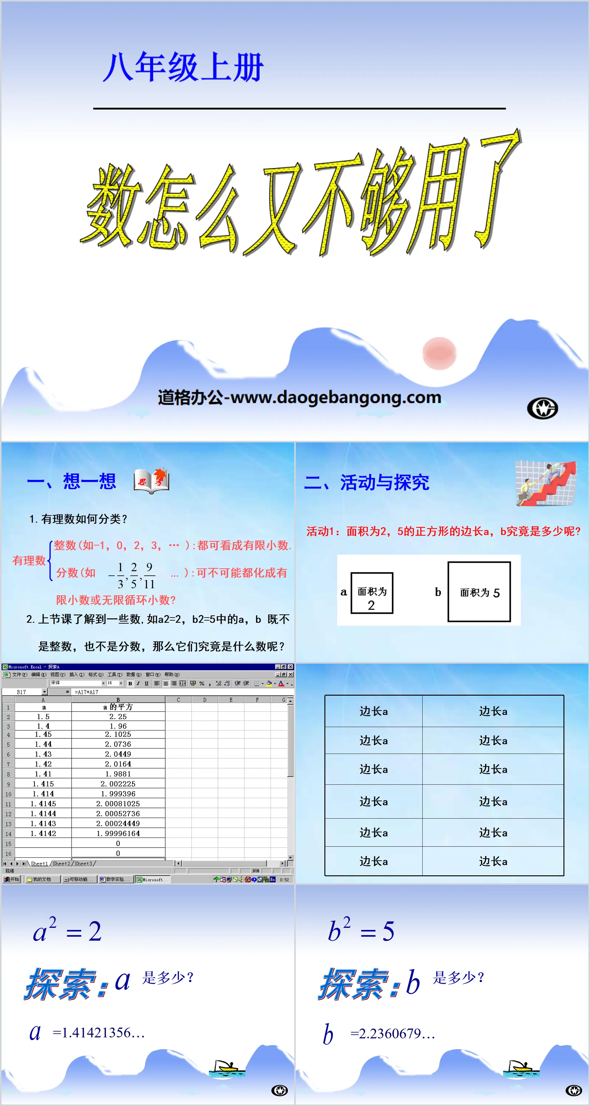 《數怎麼又不夠用了》實數PPT課件