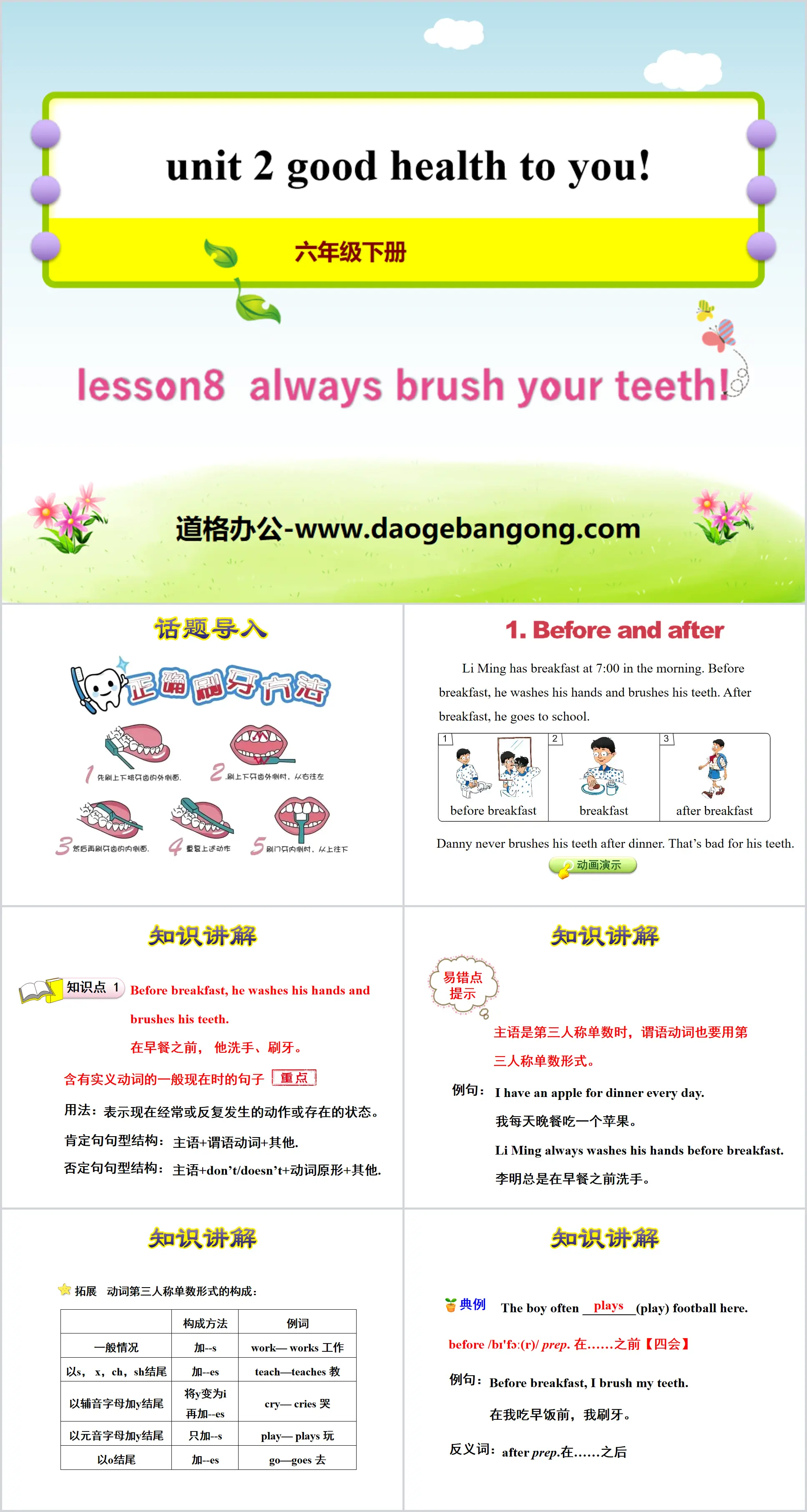 《Always Brush Your Teeth!》Good Health to You! PPT课件
